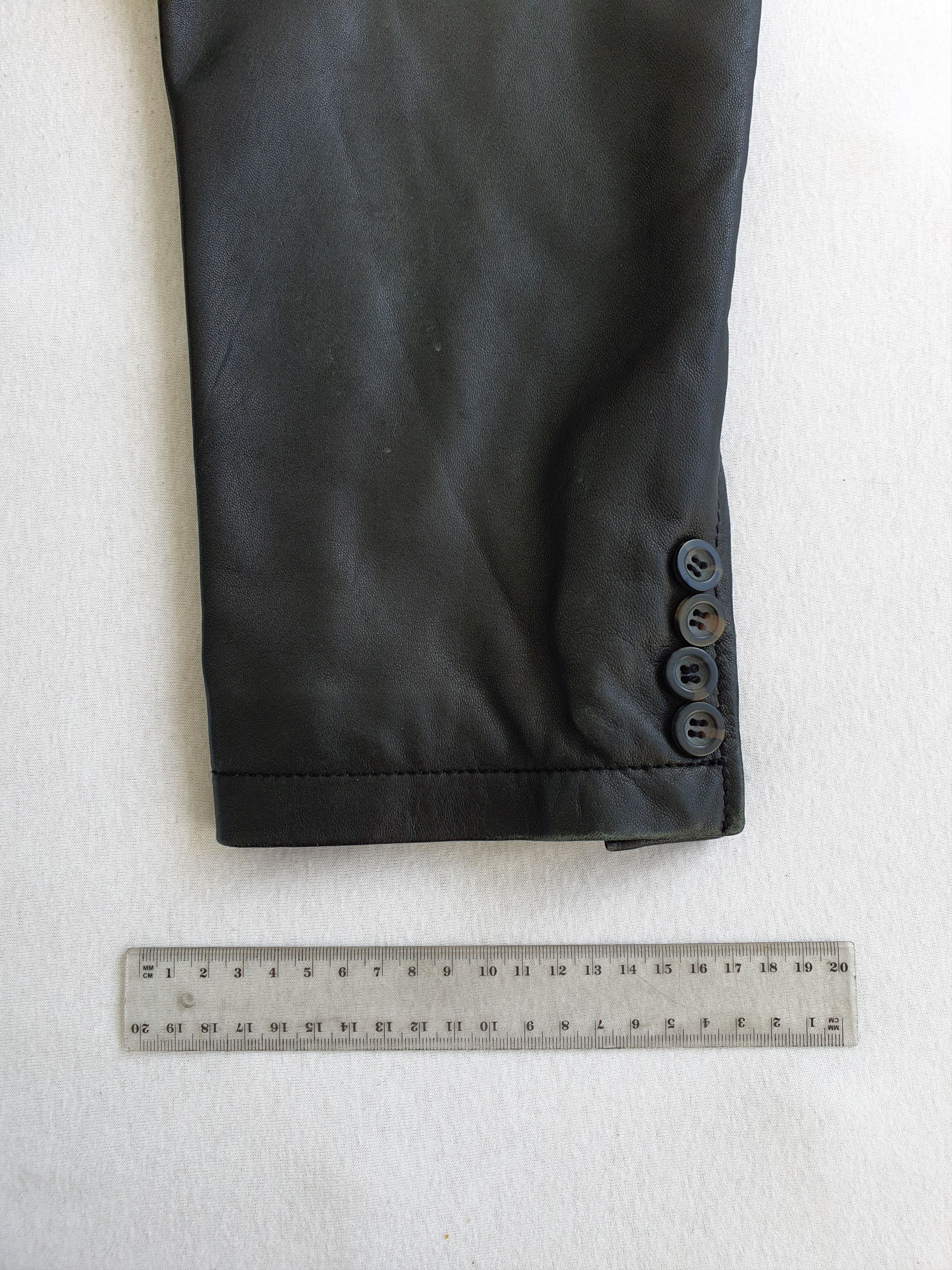 Leather × Vintage MOLLTAN (Sweden) - Black Leather Blazer Jacket Size US XXL / EU 58 / 5 - 10 Thumbnail