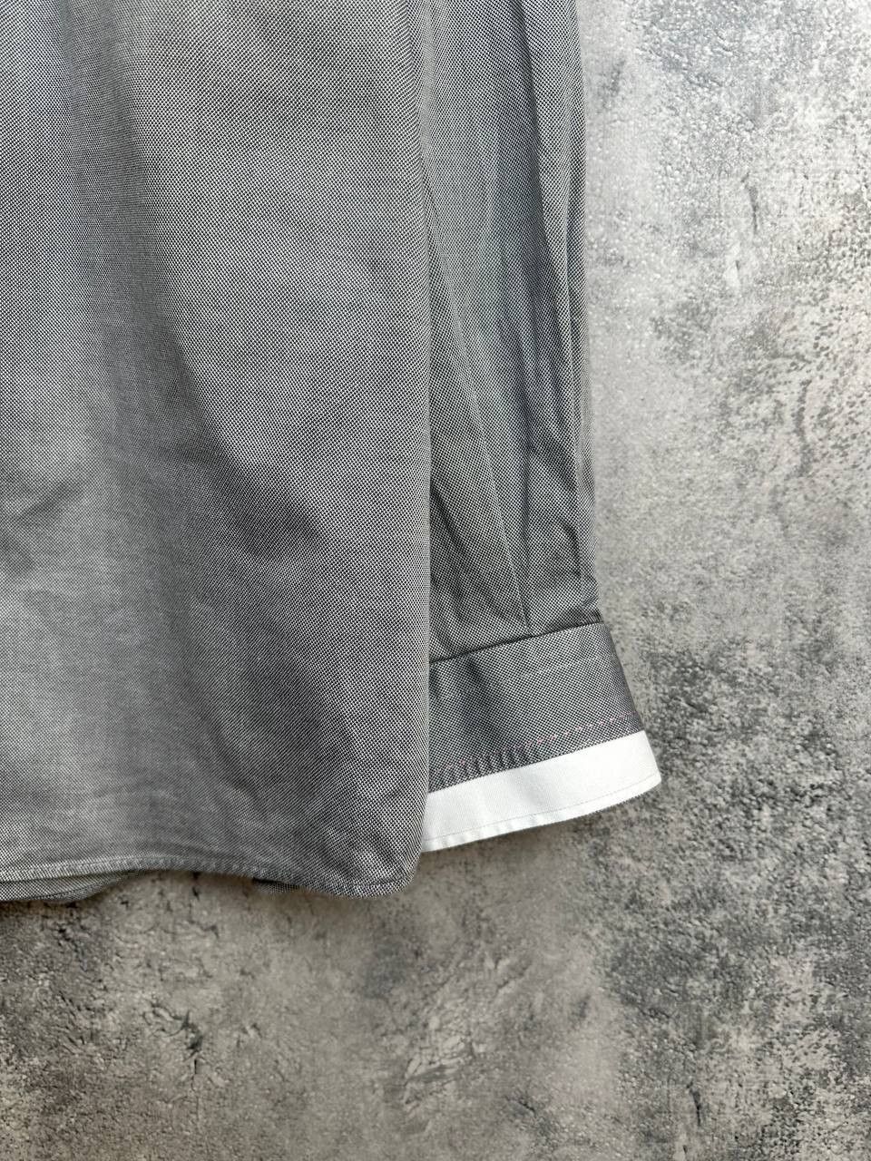Other Claudio Lugli Italy Grey Micro Pattern Shirt Contrast Trim Size US XXL / EU 58 / 5 - 8 Thumbnail