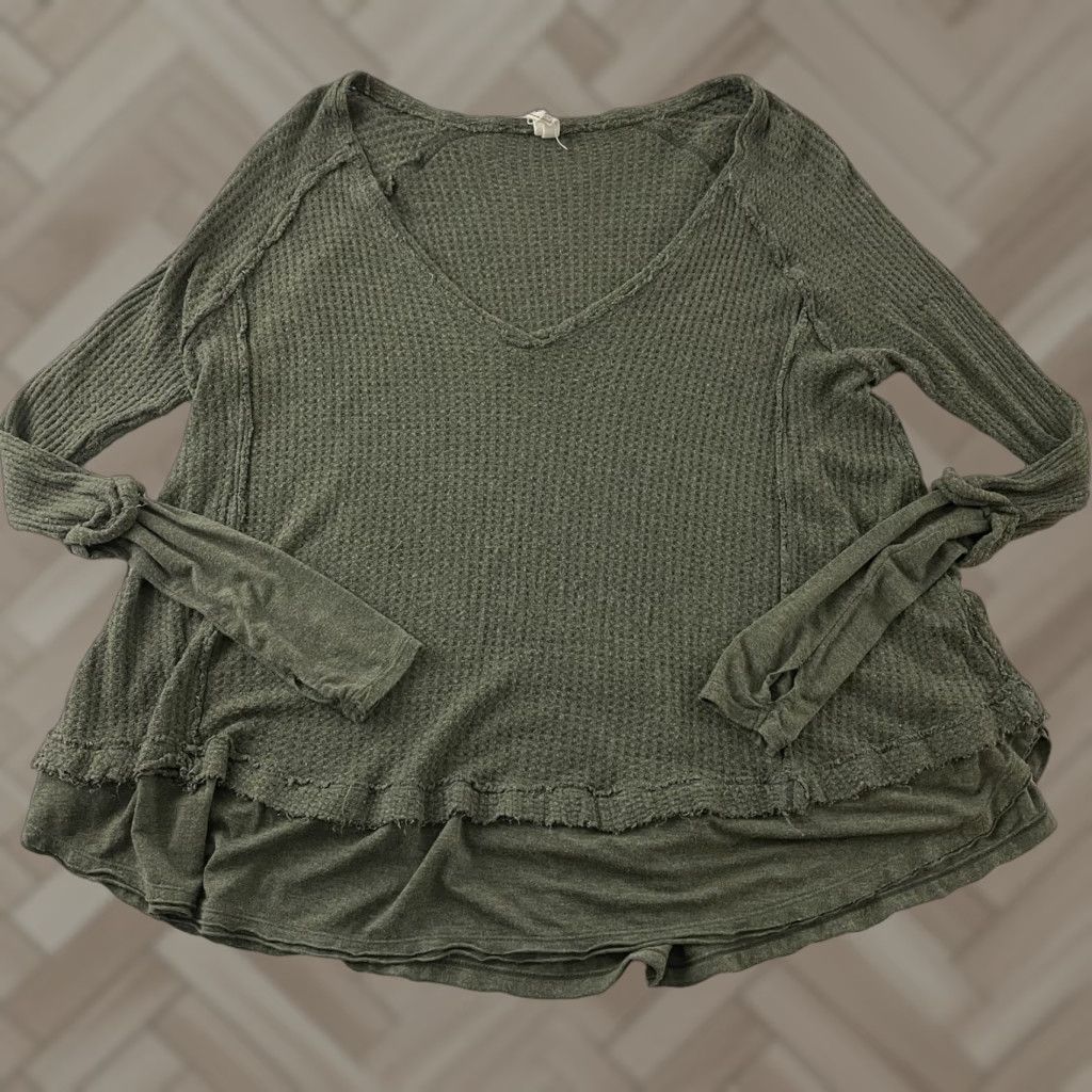 Vintage VINTAGE We The Free Long Sleeve Boho Flowy Top Women's XS Green Size XS / US 0-2 / IT 36-38 - 1 Thumbnail
