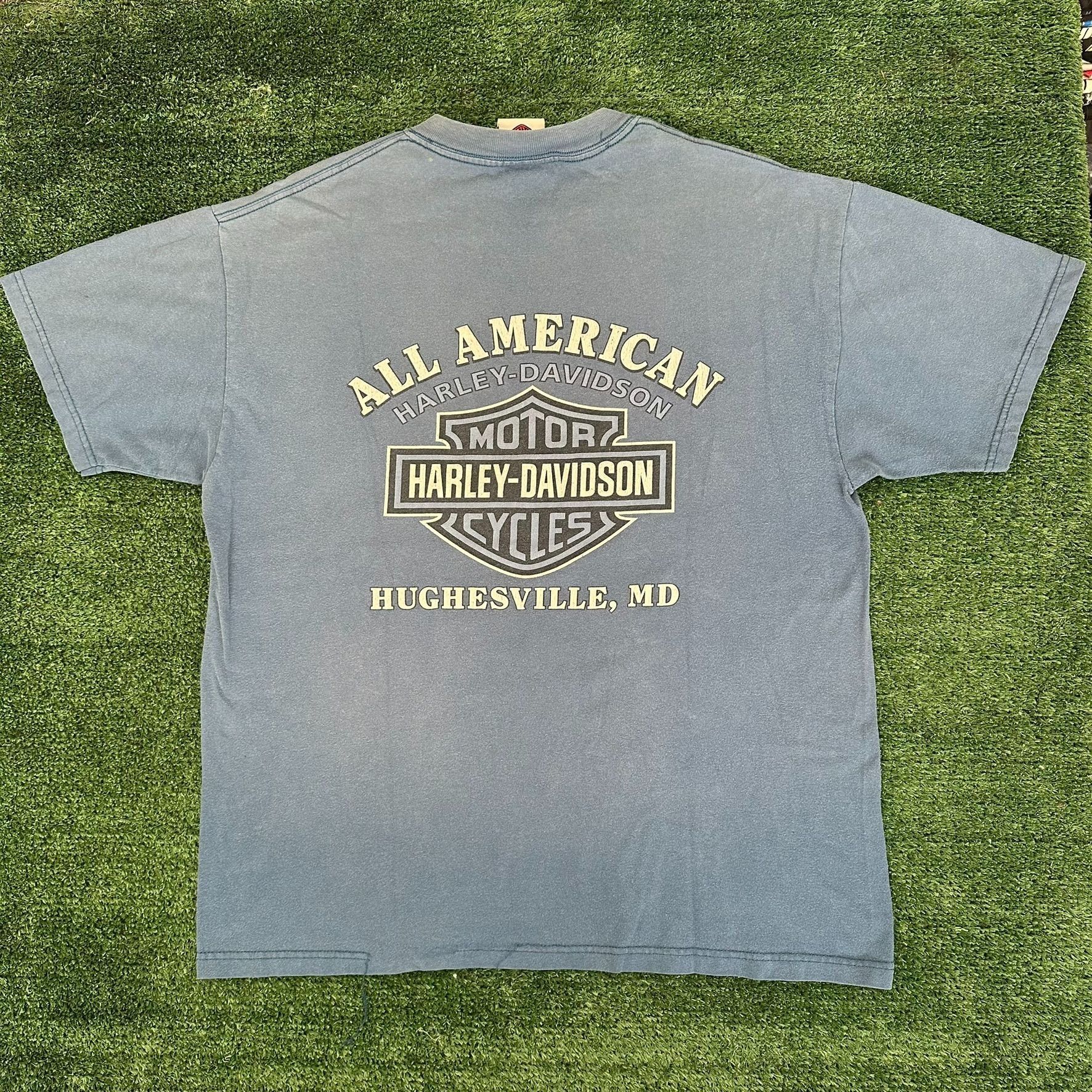 Harley Davidson Vintage Y2K Harley Davidson Maryland Flame T-Shirt Blue L Mo Size US L / EU 52-54 / 3 - 5 Thumbnail