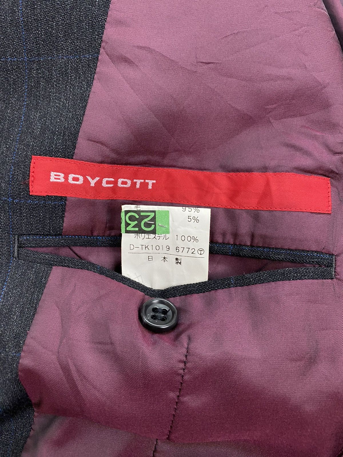 Boycott Boycott Checkered Blazer Size 38S - 8 Thumbnail