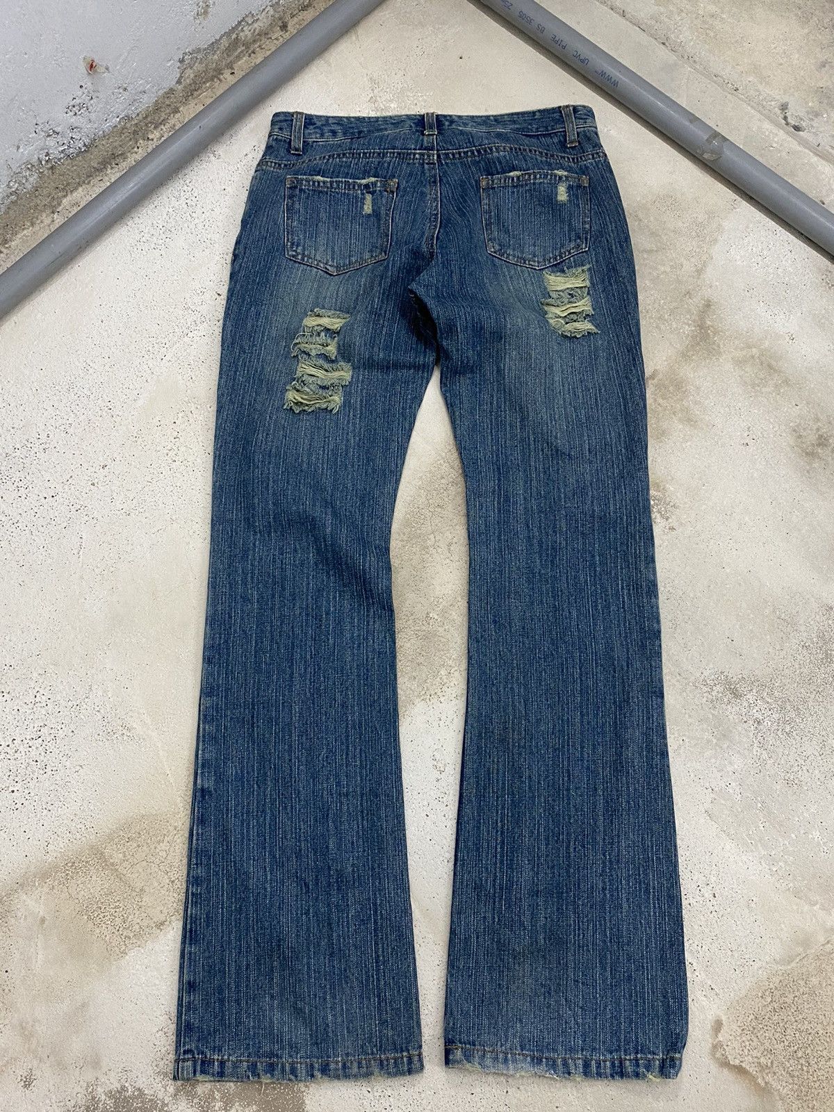 Gf Jean Japan Distressed Denim Blue Way Clawn Marks