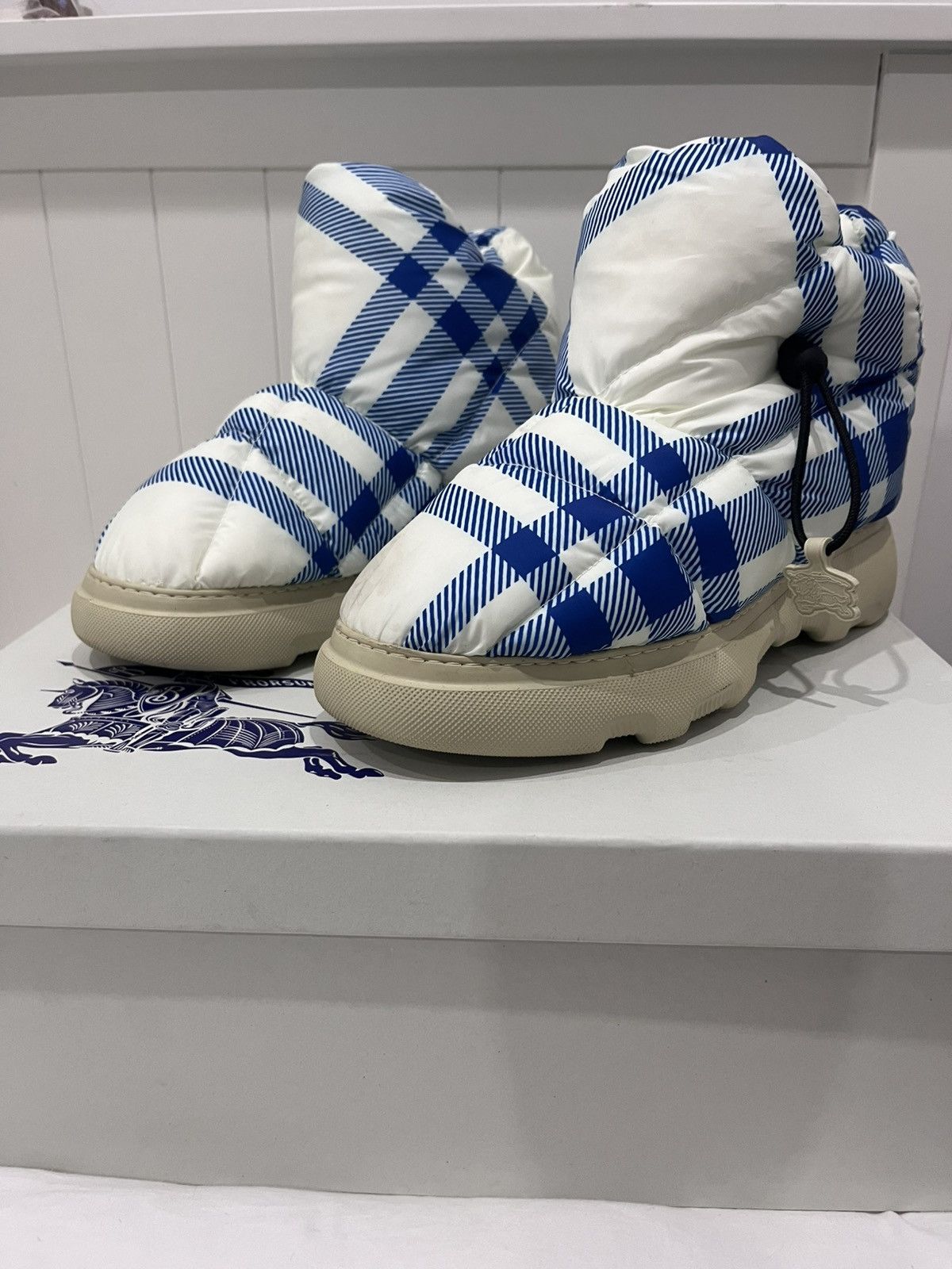 Burberry Burberry Pillow Boot – Blue Check (2021) Size US 9 / EU 42 - 1 Thumbnail