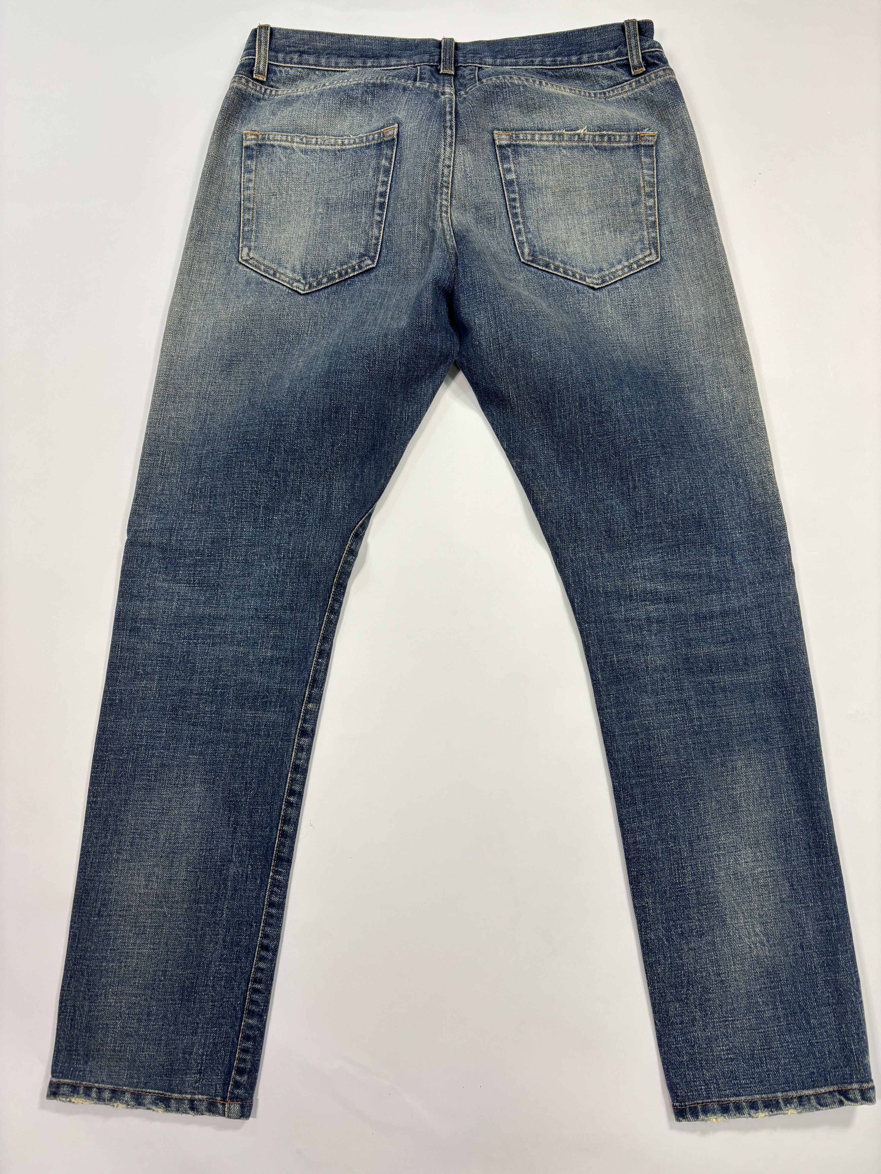 Saint Laurent Paris Saint Laurent Distressed Blue Pants Size US 32 / EU 48 - 4 Thumbnail