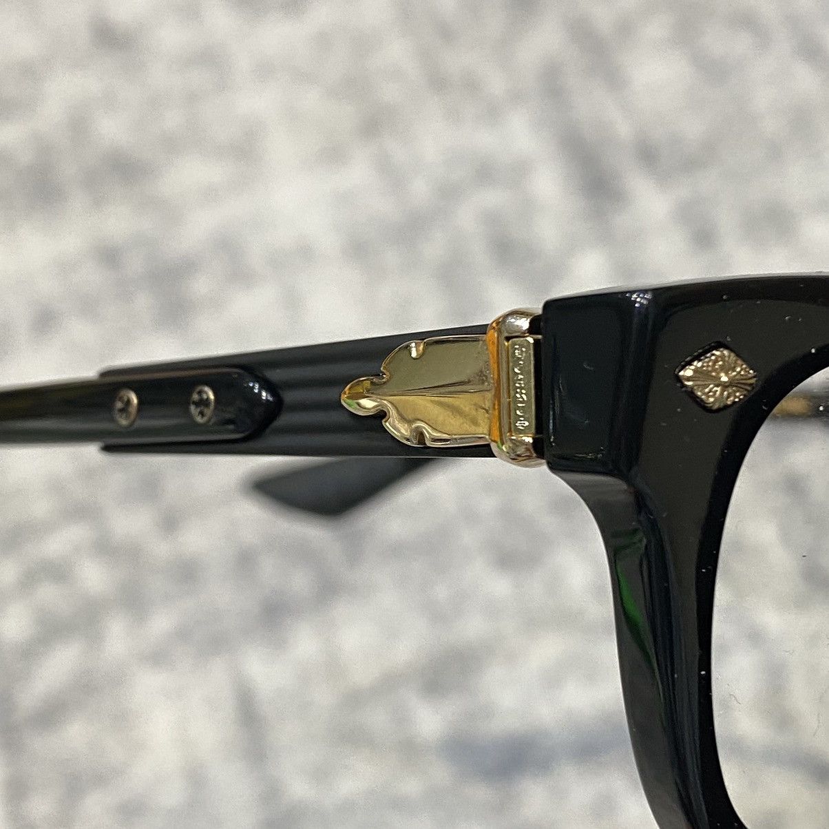 Chrome Hearts CHROME HEARTS BAGGINS BLACK PLASTIC/ 18KGP Size ONE SIZE - 7 Thumbnail