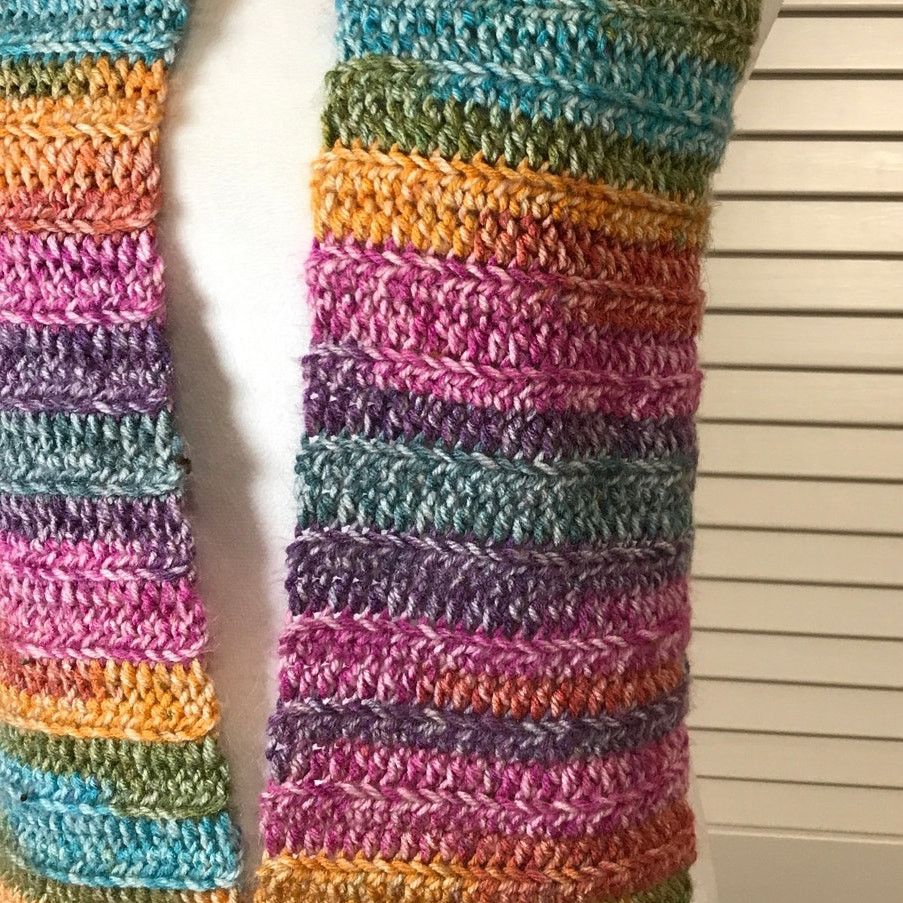 Handmade NWT Handmade Crocheted Multicolor Beanie & Scarf 54” Size ONE SIZE - 3 Thumbnail