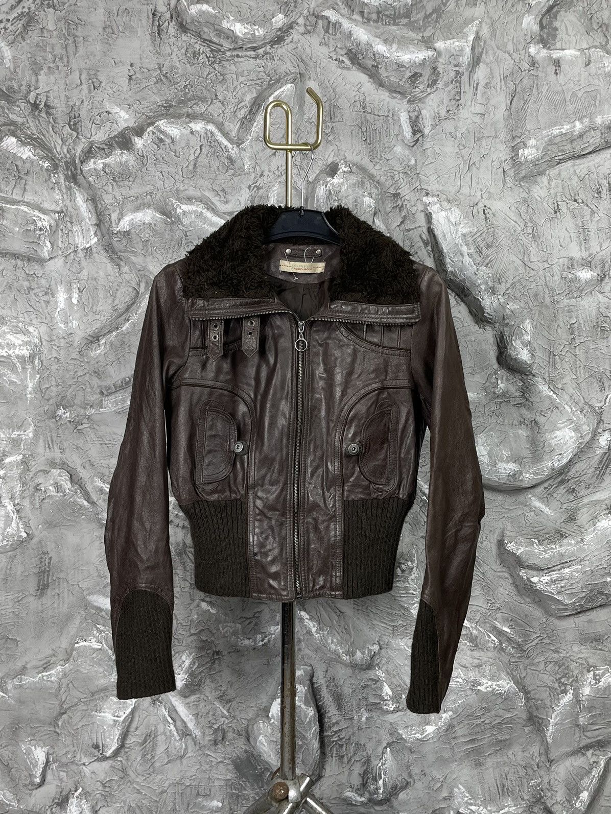 14th Addiction × Le Grande Bleu (L.G.B.) Vintage Y2K Cropped Fur Jacket IfSixWasNine Japanese Style Size US S / EU 44-46 / 1 - 3 Thumbnail