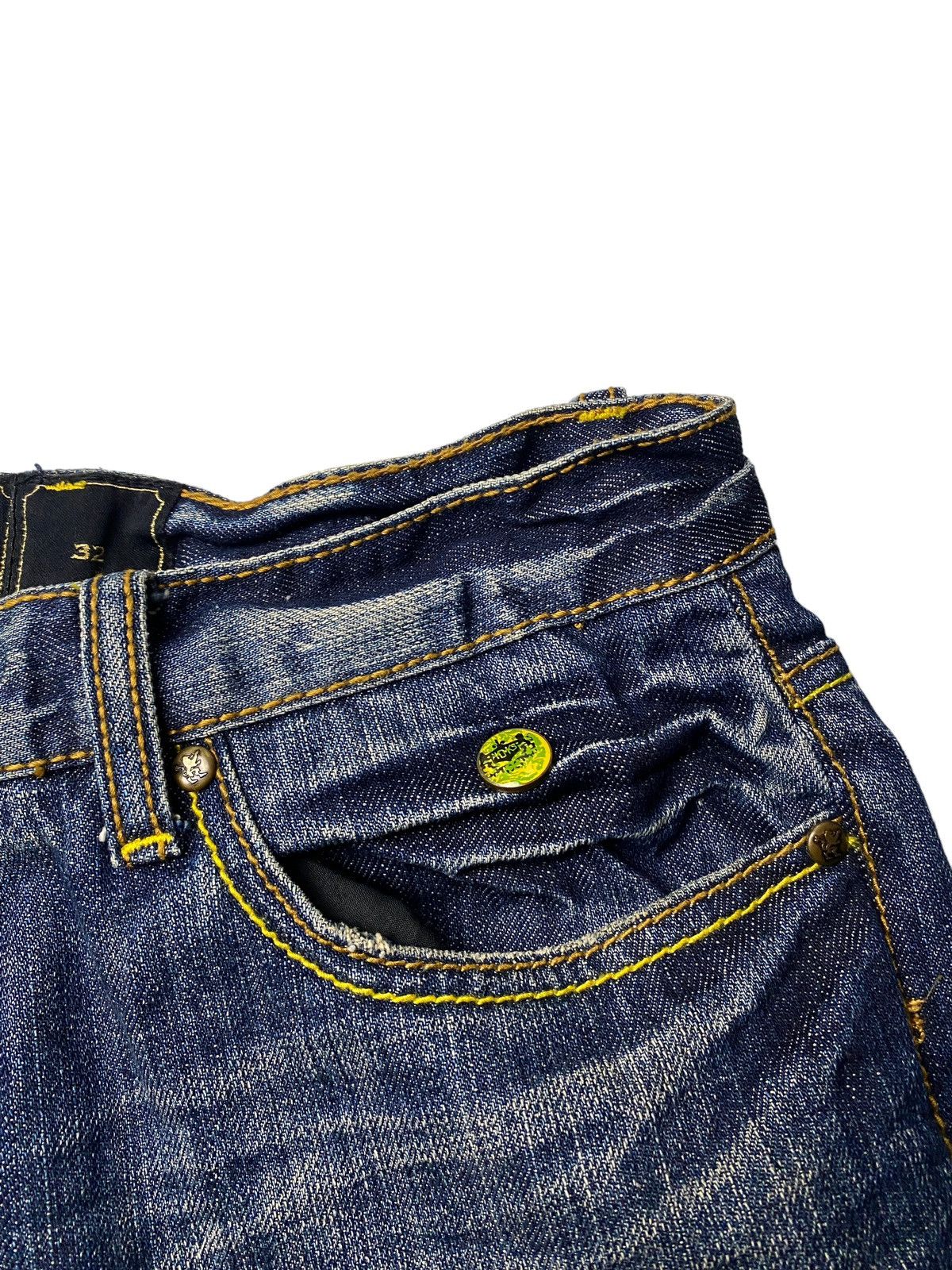 If Six Was Nine 2000's Akademiks Flared Tribal Seawash Jeans Size US 34 / EU 50 - 6 Thumbnail