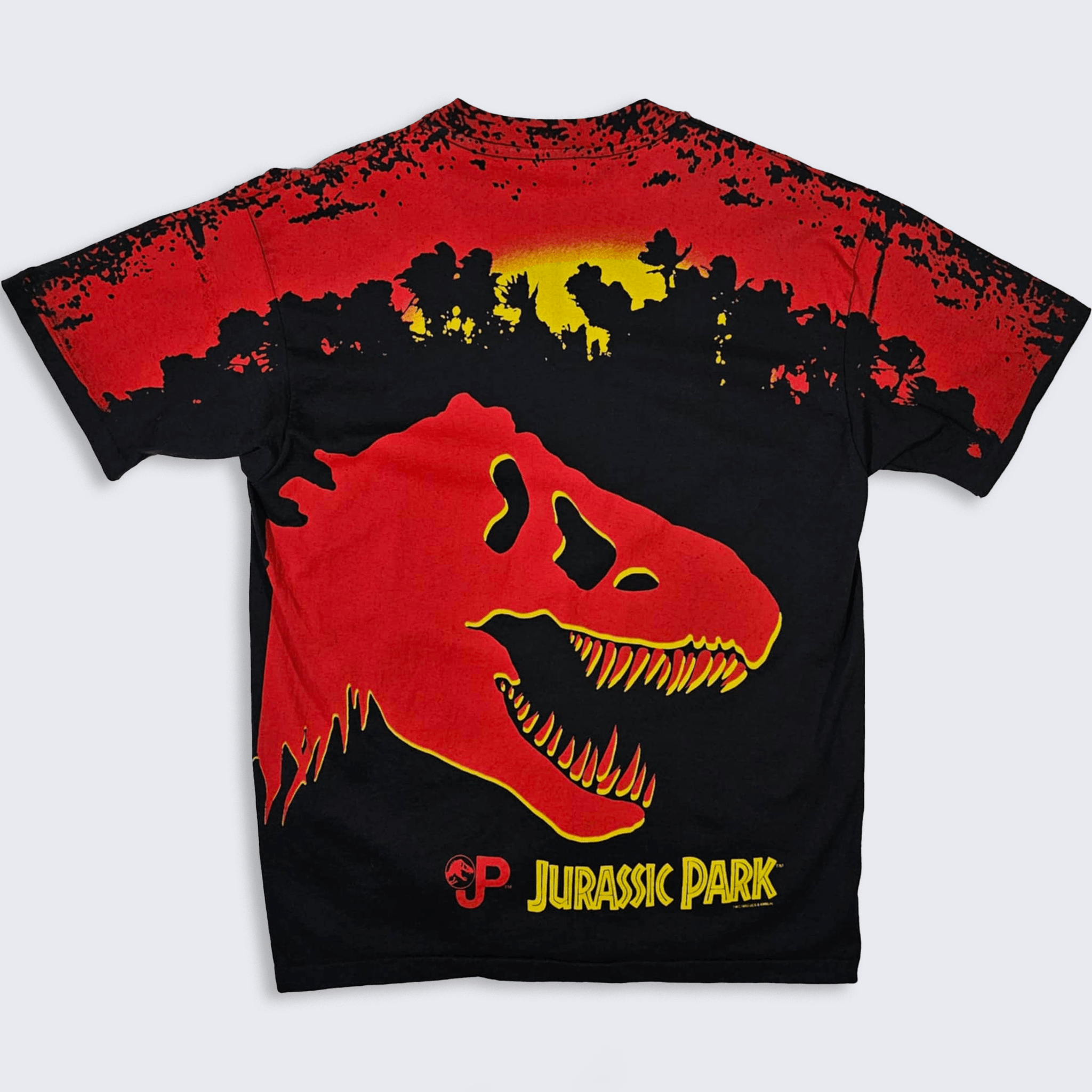 Vintage Jurassic Park Vintage 90s AOP All Over Print Movie T-Shirt Size US XL / EU 56 / 4 - 2 Thumbnail