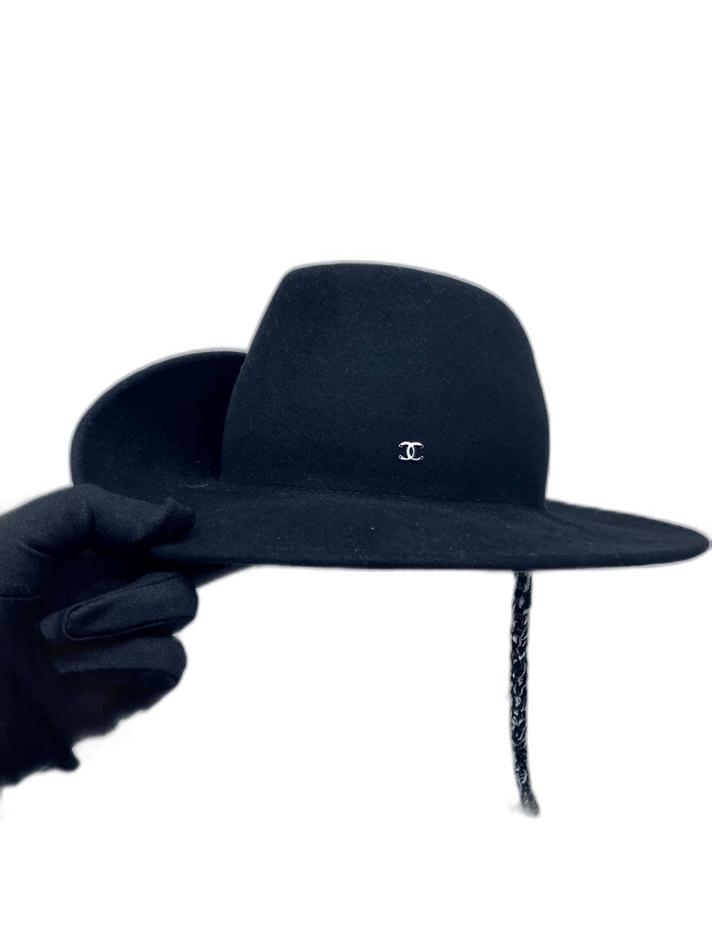 Chanel Chanel Black Irregular Hat -2505 Size ONE SIZE - 1 Thumbnail