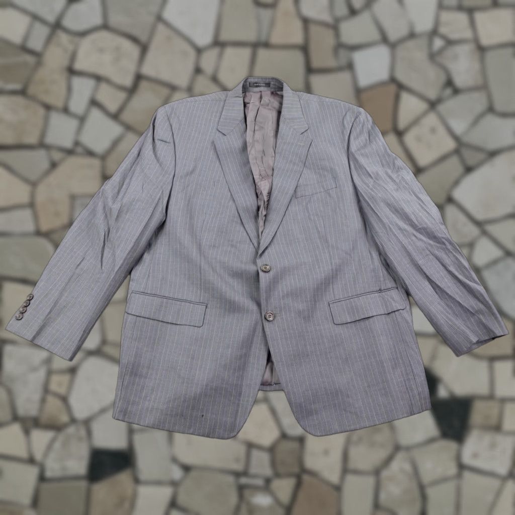 Ralph Lauren Lauren Ralph Lauren Blazer Mens 48R Gray Pinstripe Wool Suit Jacket Sport Coat Size 48R - 1 Thumbnail