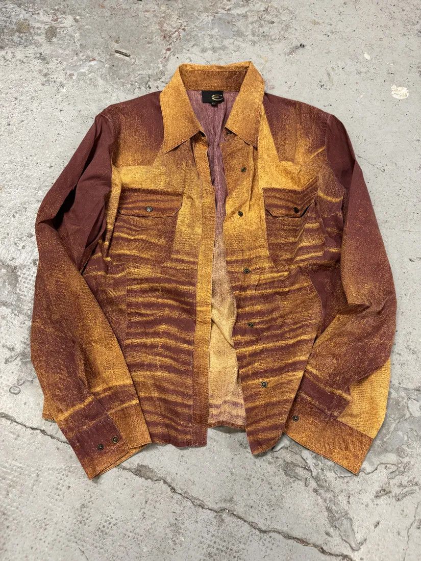 Designer × Roberto Cavalli × Vintage SS2004 Cavalli Sunset Purple & Orange Vitality Shirt Size US XS / EU 42 / 0 - 6 Thumbnail