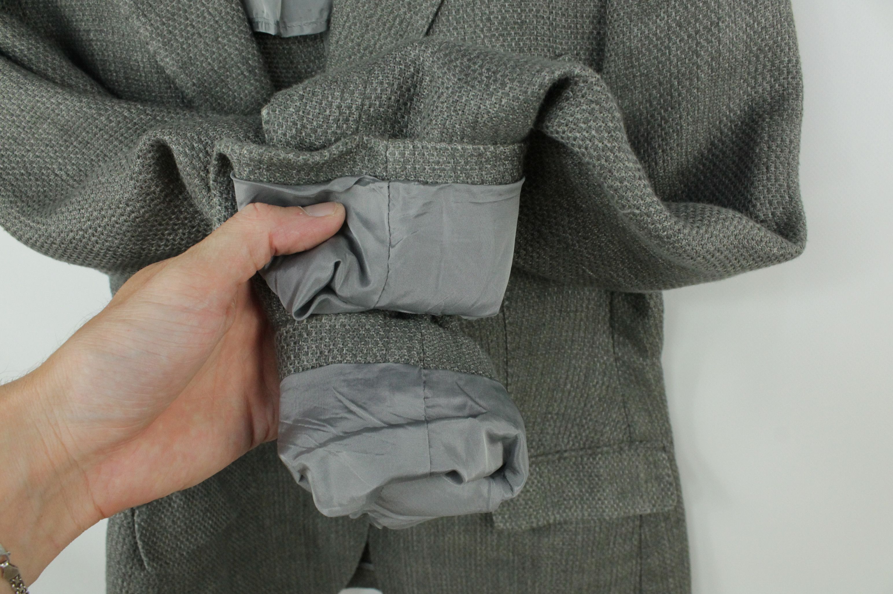 Tagliatore Tagliatore Women's Gray Linen Slim Fit Blazer Jacket Size M / US 6-8 / IT 42-44 - 5 Thumbnail