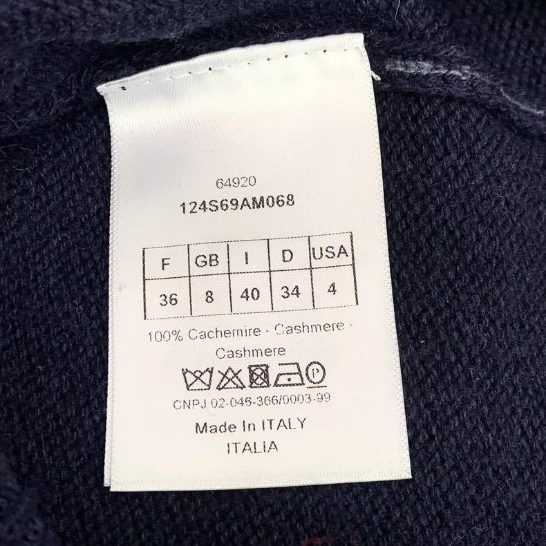 Christian Dior Blue Floral Knit Sweater 36 XS-2505