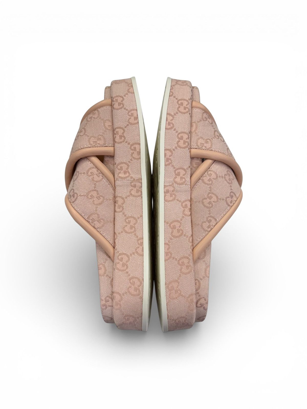 Gucci Gucci Monogram Platform Slides Pink Size US 10 / IT 40 - 6 Thumbnail