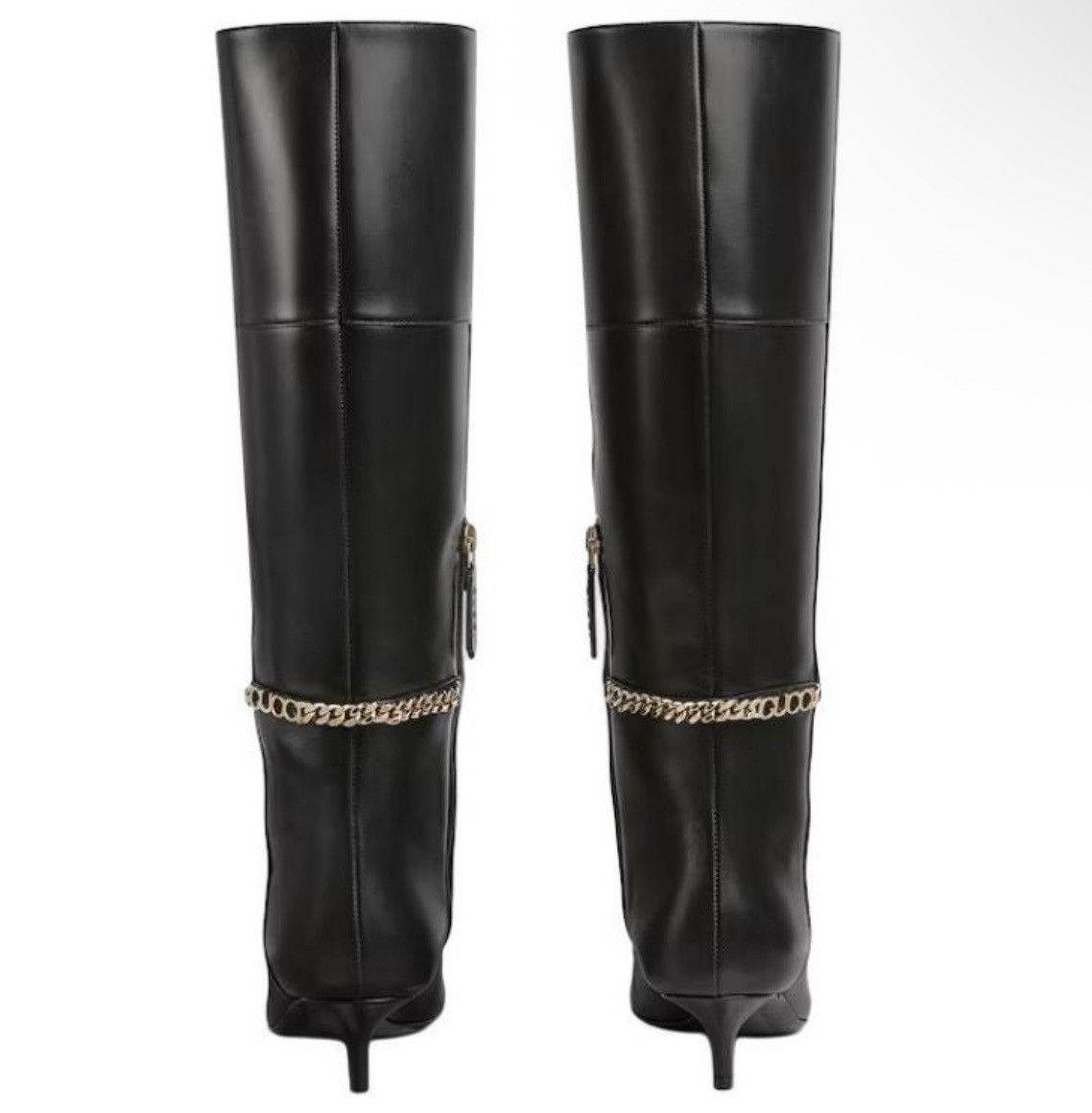 Gucci Gucci Signoria Black Leather Knee-High Boots 4.5cm Size US 6 / IT 36 - 4 Thumbnail