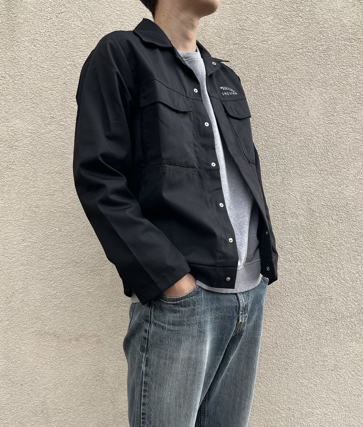 Racing Streetwear Vintage Vintage Land Rover Jaguar Work Wear Black Jacket Grailed