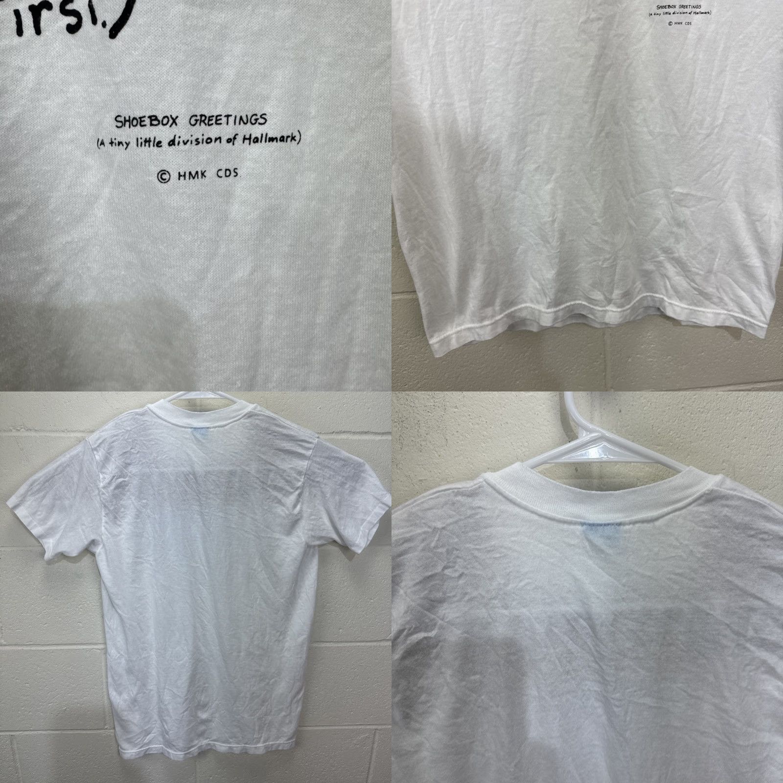 CHOCOOLATE VINTAGE Hallmark Shoebox Greetings T-Shirt White Cotton Unisex Adults Medium White Cartoon Dog 90s Fun Casual Size M / US 6-8 / IT 42-44 - 8 Thumbnail