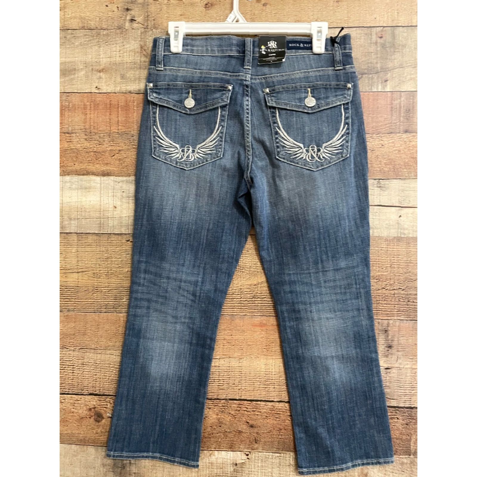 Vintage Rock & Republic Capri Jeans Shirt? Wait. Size 30" / US 8 / IT 44 - 3 Thumbnail