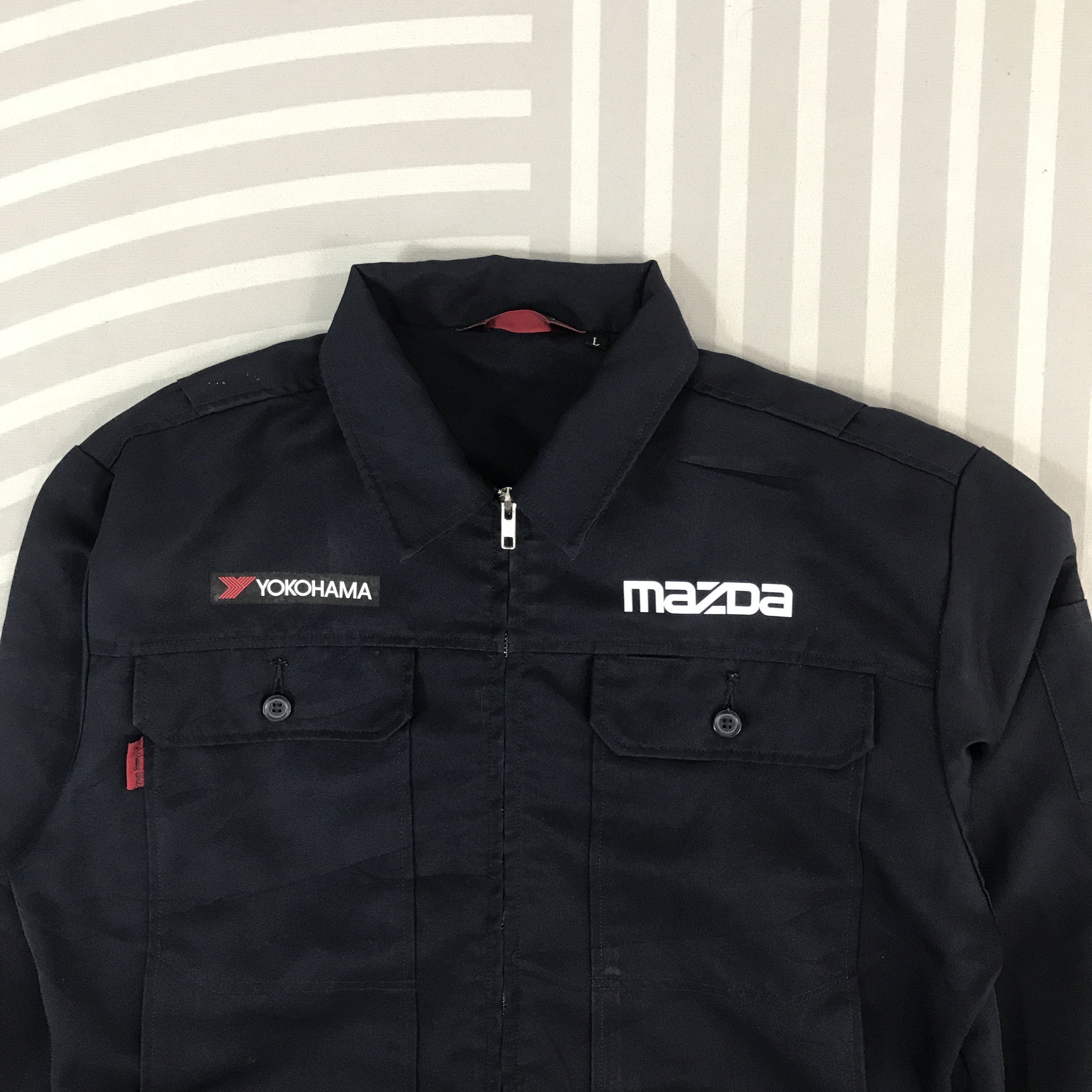 Sports Specialties Vtg Mazda X Yokohama Japan Racing Custom Motorsport Jacket Size US L / EU 52-54 / 3 - 3 Thumbnail