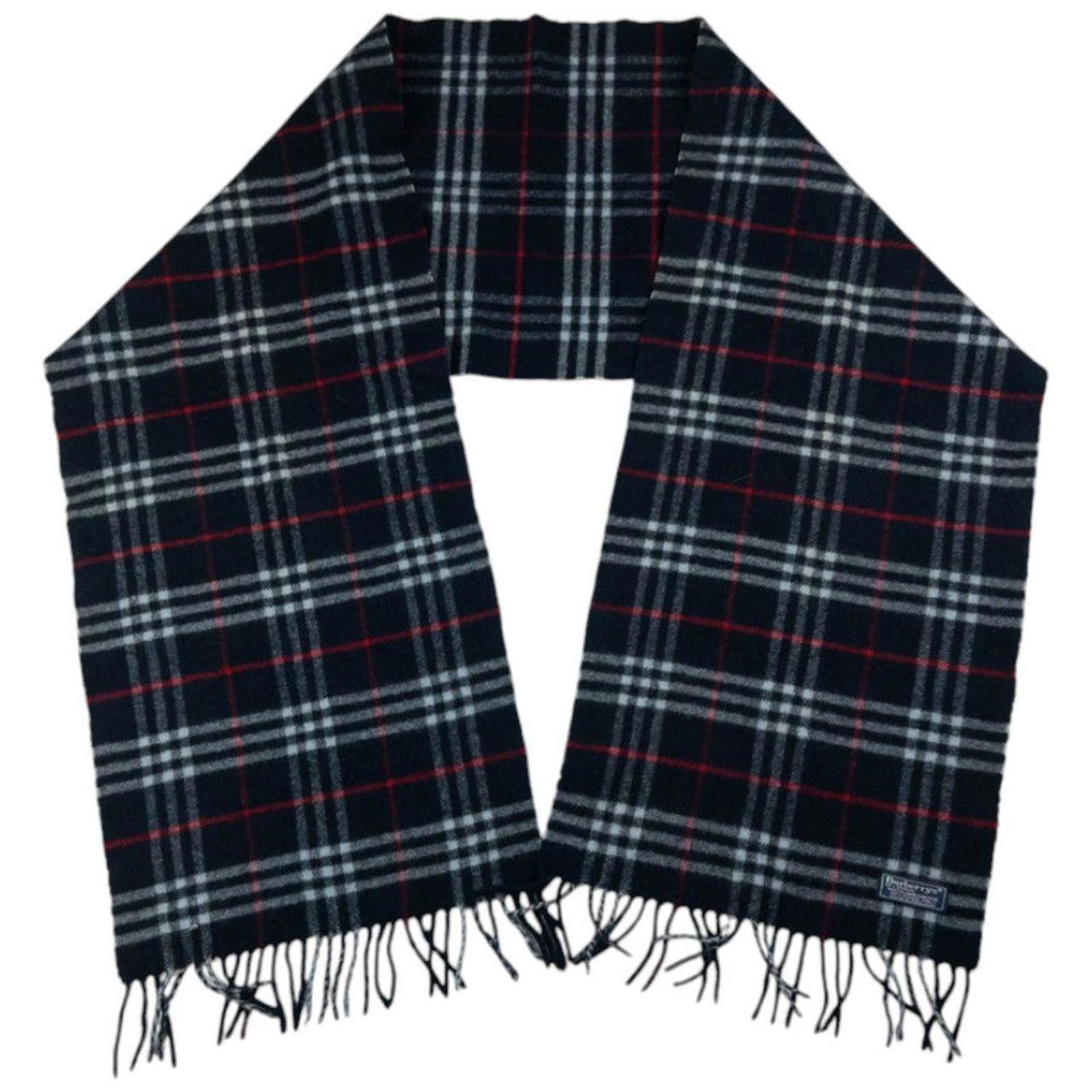 Burberry Vintage Burberry Nova Check Lambswool Tassel Scarf Size ONE SIZE - 2 Thumbnail