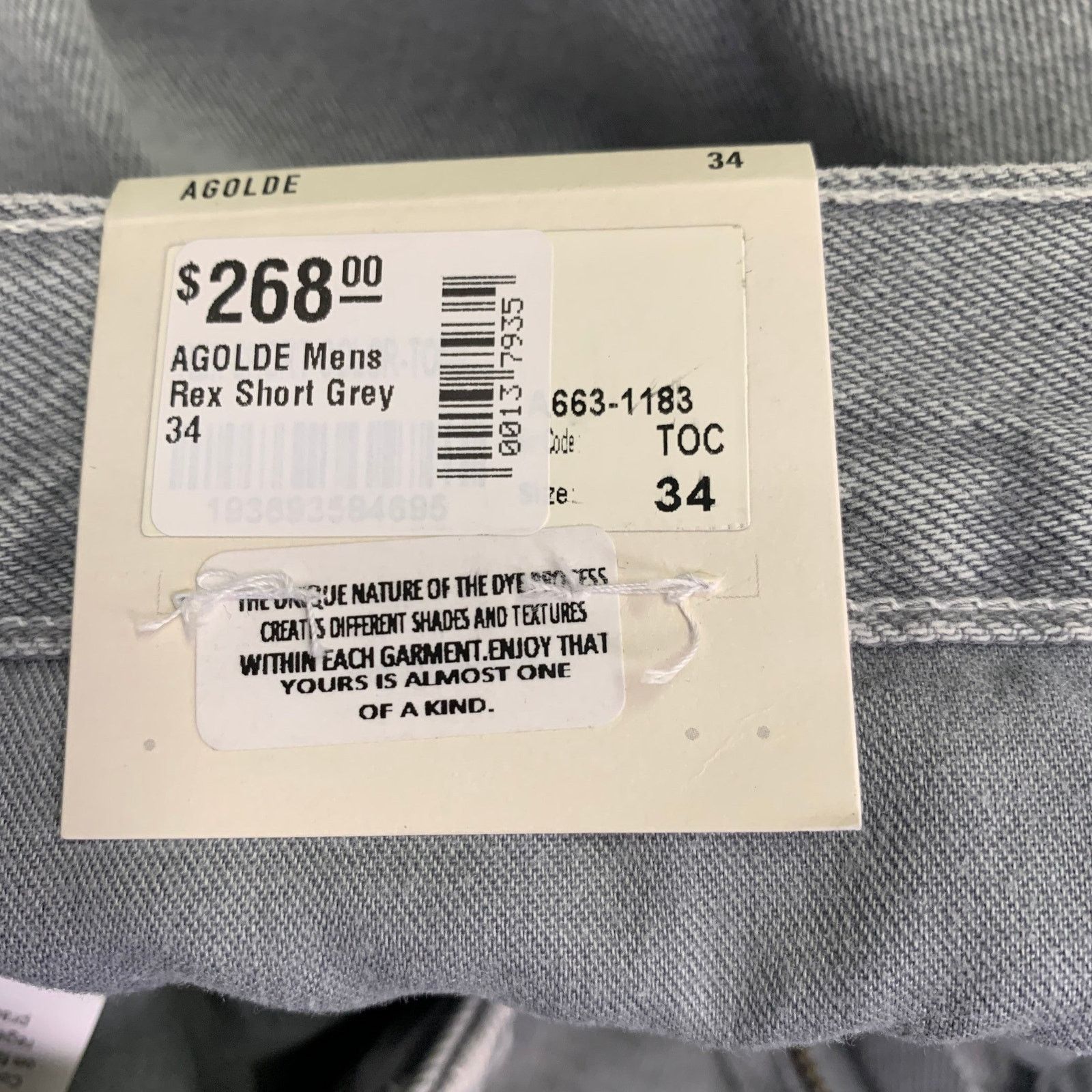 Agolde AGOLDE Size 34 Rex Grey Cotton Denim Cargo Shorts Size US 34 / EU 50 - 5 Thumbnail