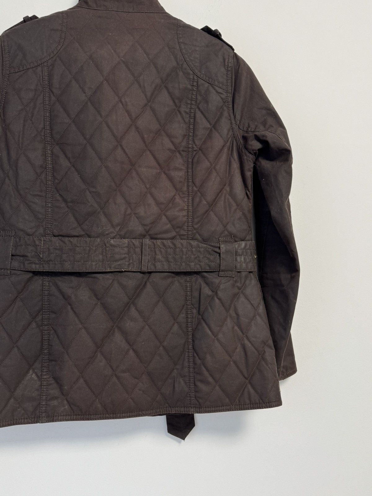 Barbour Barbour Quilted Wax Jacket With Belt - Olive Green Brown Size M / US 6-8 / IT 42-44 - 24 Thumbnail