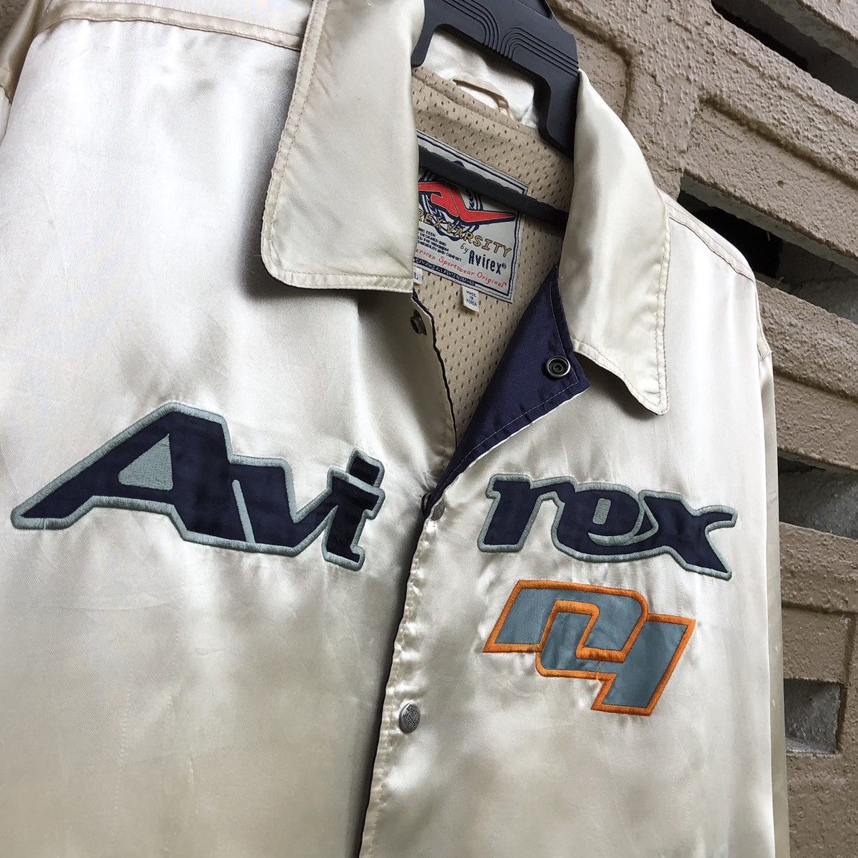 Avirex Vintage Avirex USA Satin Varsity Jacket Size US XL / EU 56 / 4 - 2 Thumbnail