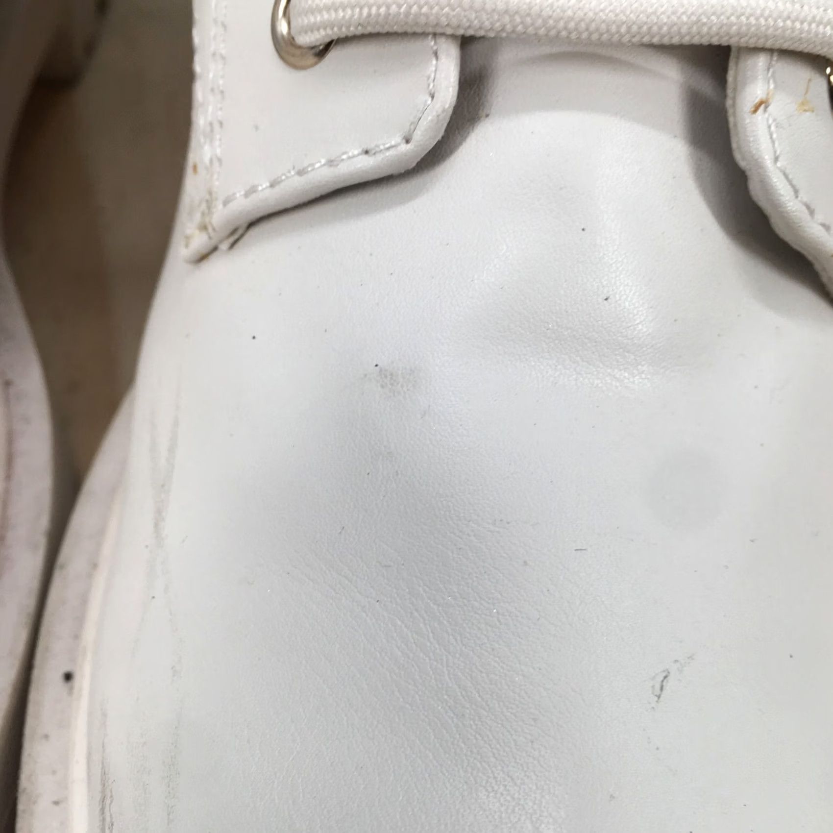 H&M H&M Boots Womens 36 Combat Lace Up Casual Ivory White Faux Leather Ankle Booties Size US 6 / IT 36 - 3 Thumbnail
