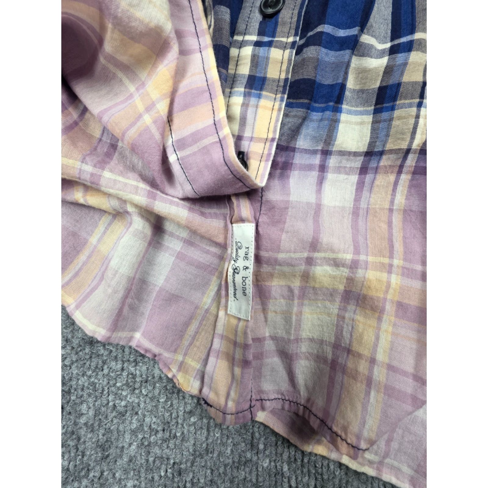 Rag & Bone rag & bone Florian Plaid Shirt Button-Up M Women's Cotton Multicolor Long Sleeve Casual Size M / US 6-8 / IT 42-44 - 6 Thumbnail