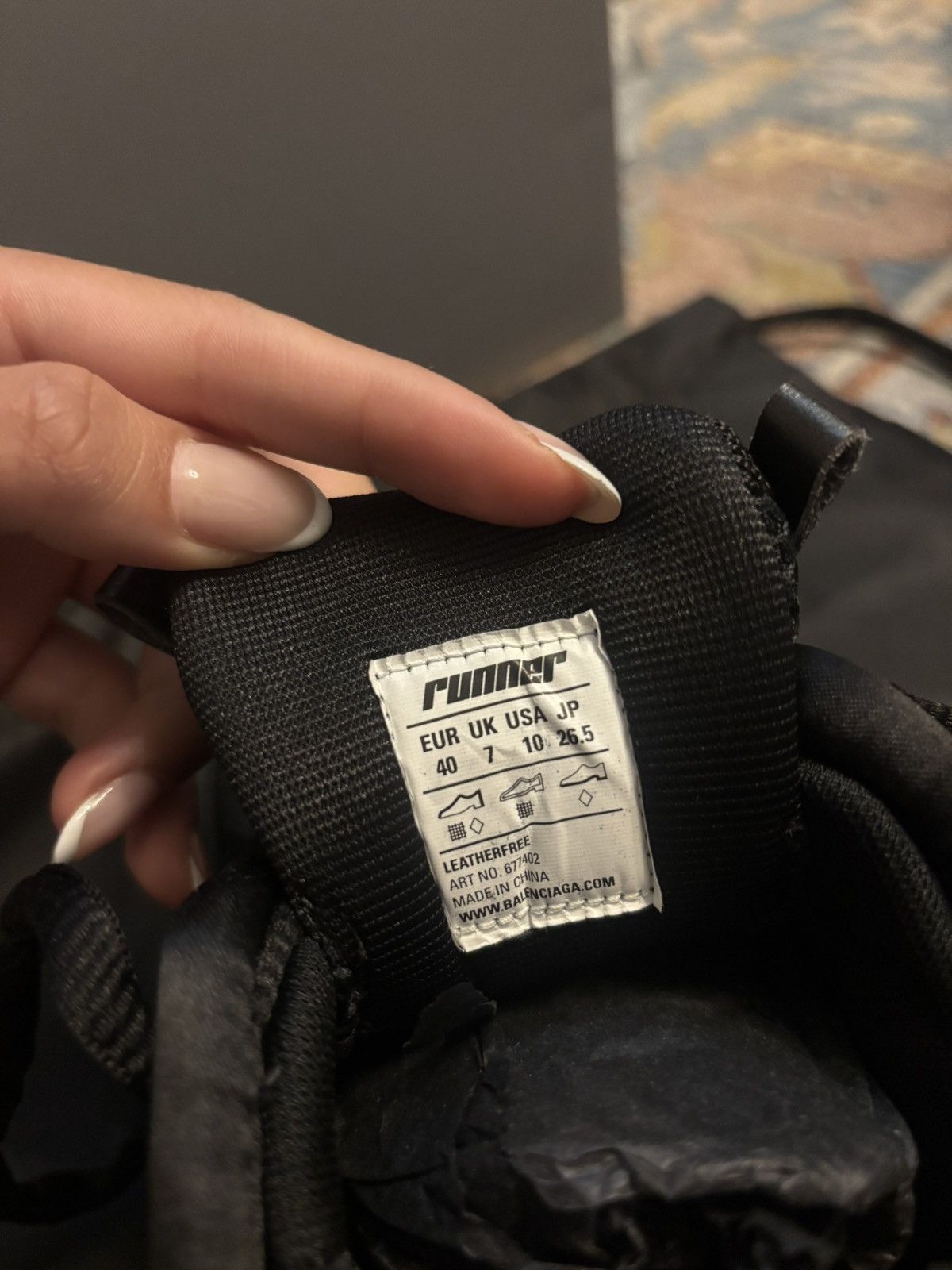 Balenciaga Runner Sneaker in matte black mesh and nylon Size US 10 / EU 43 - 7 Thumbnail
