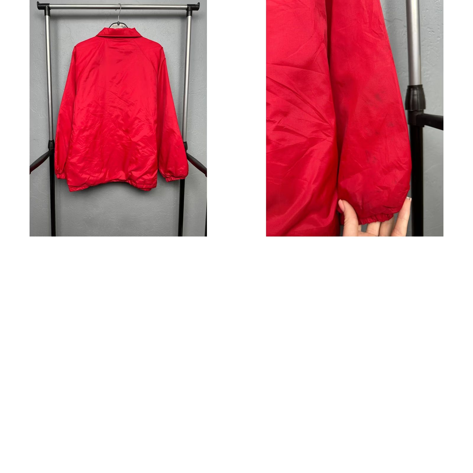 Vintage Hartwell 90s Vintage Mens Satin Jacket Made In USA L Red Hartwell Jacket Mens 90s Vintage Satin Nylon Zip? Snap Size US L / EU 52-54 / 3 - 8 Thumbnail
