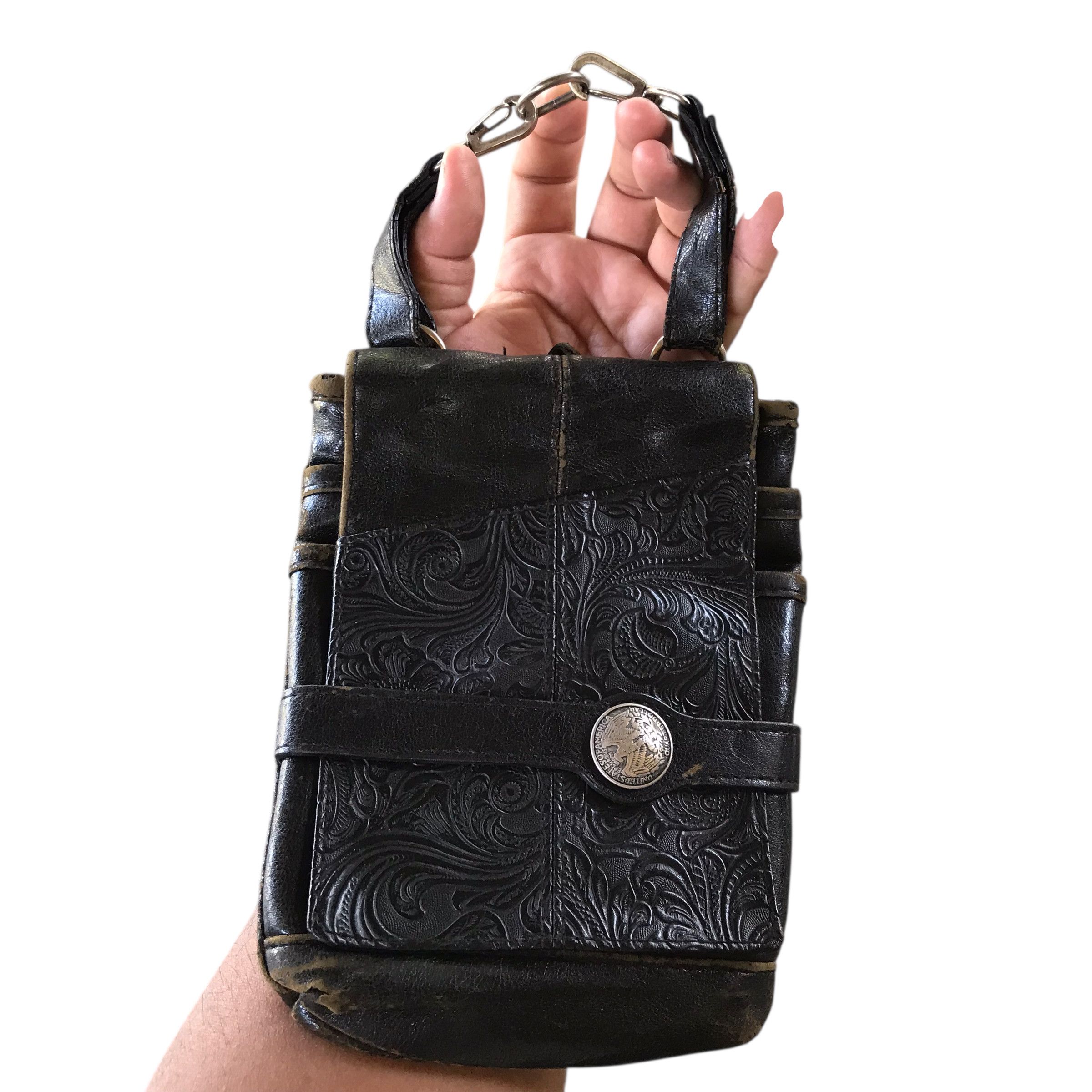 Genuine Leather Rare Indian GOA United State of America Genuine leather bag Size ONE SIZE - 4 Thumbnail