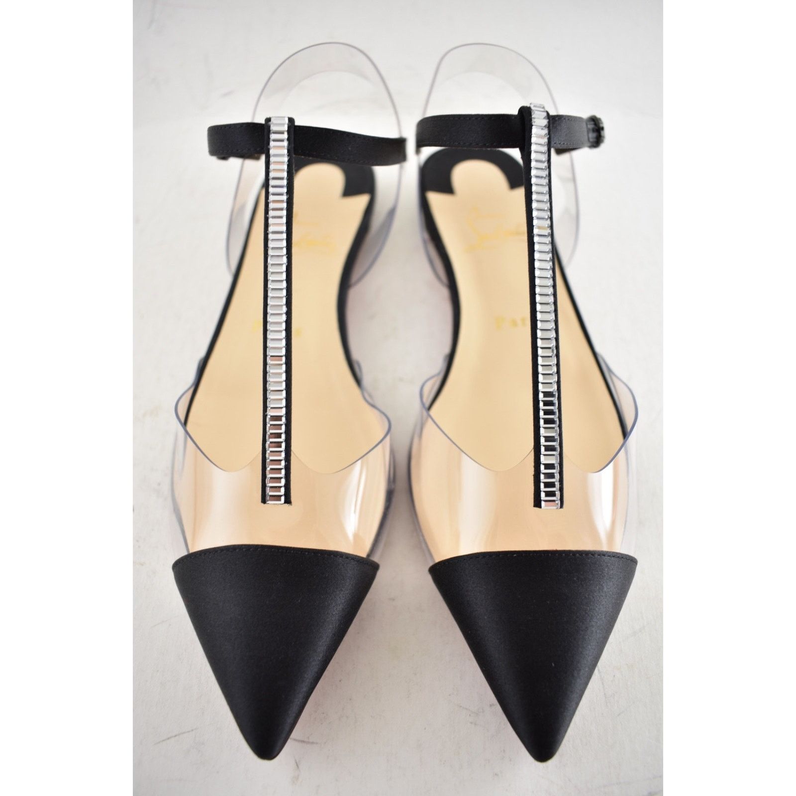 Christian Louboutin Christian Louboutin Nosy Strass PVC Ballerina Flat 37.5 Size US 7.5 / IT 37.5 - 7 Thumbnail