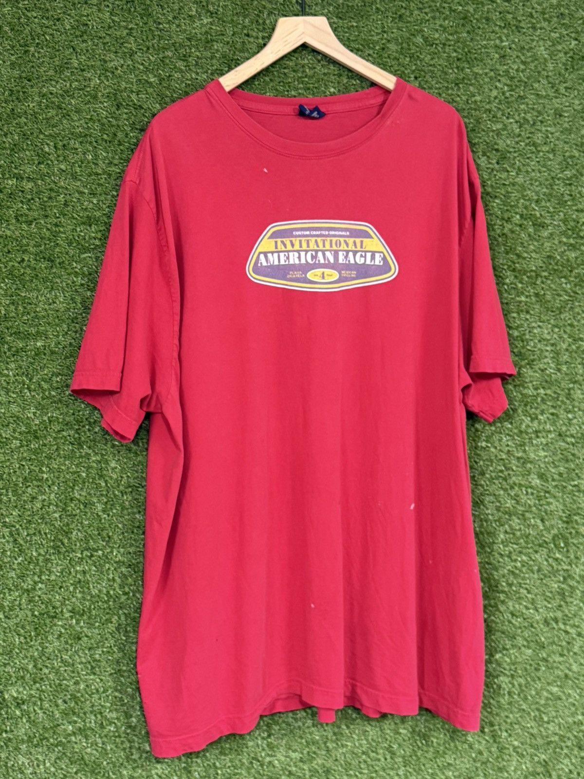 American Eagle Outfitters RARE Vintage American Eagle Outfitters Red Oval Logo Tee Size US XXL / EU 58 / 5 - 1 Thumbnail