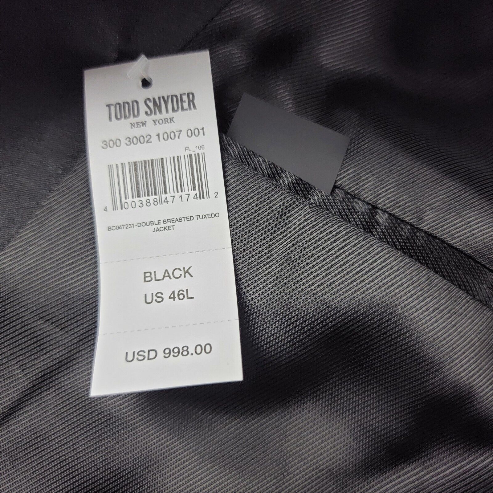 Todd Snyder Todd Snyder Italian Double Breasted Tuxedo Jacket Peak Lapel Size 46L - 14 Thumbnail
