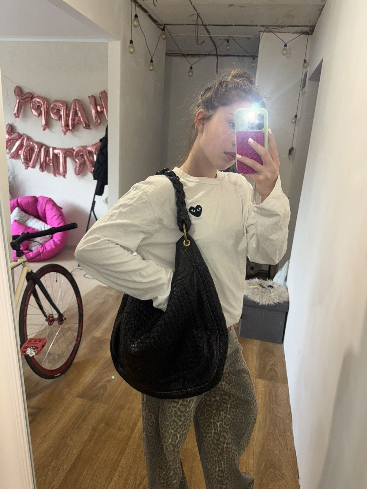 Bottega Veneta VINTAGE BOTTEGA VENETA LEATHER 2000s WICKER CITY BAG Size ONE SIZE - 9 Thumbnail