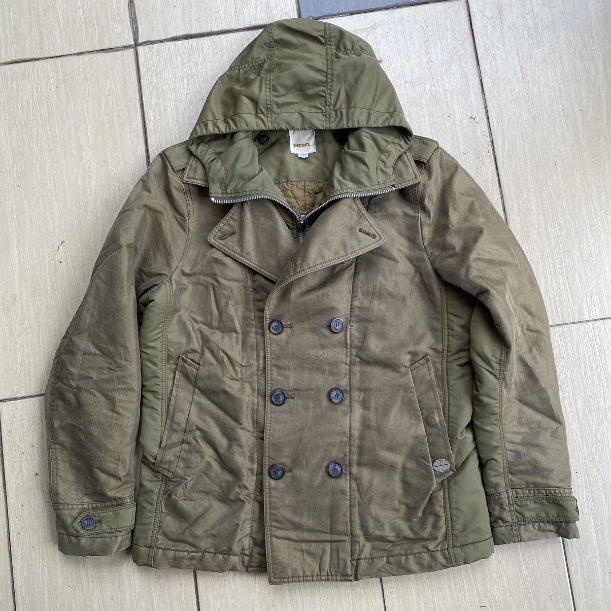 image of Diesel Military Jacket in Green, Men's (Size XL)