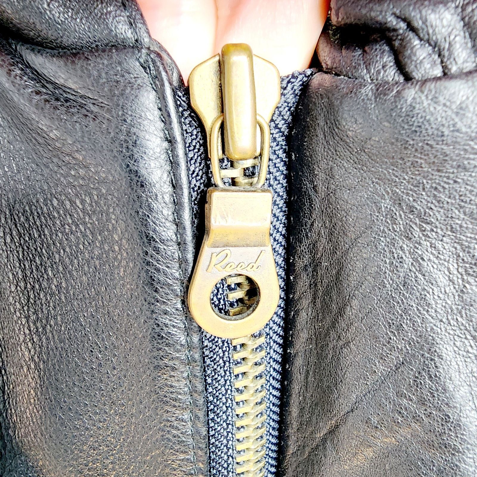 Reed Vintage Reed Men's Bomber Black Leather Jacket 90's Size US M / EU 48-50 / 2 - 8 Thumbnail
