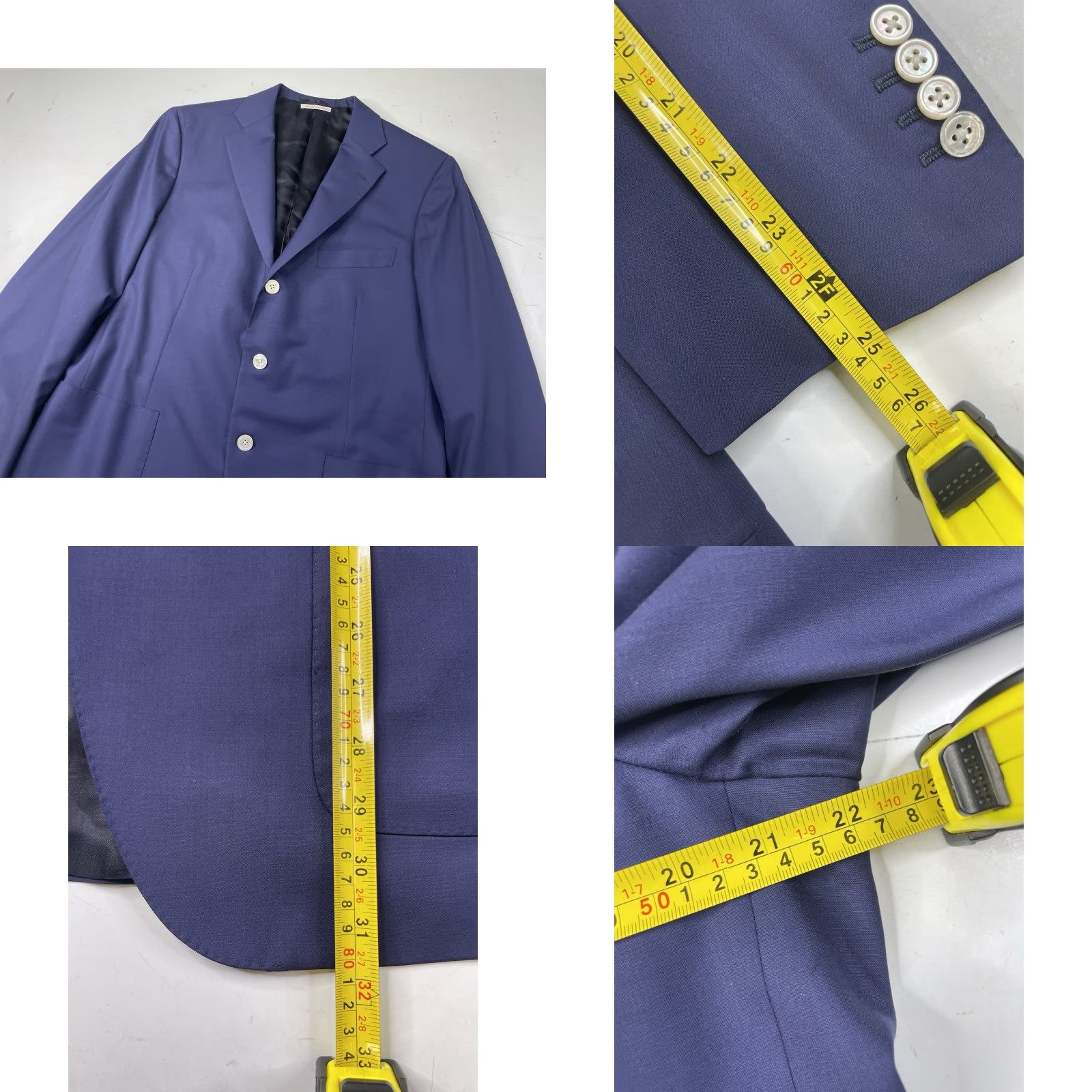 Vintage VINTAGE Trillion Wool Cashmere Blazer Jacket Sport Coat Light Blue Size 44 US Mens Regular Size 44R - 8 Thumbnail