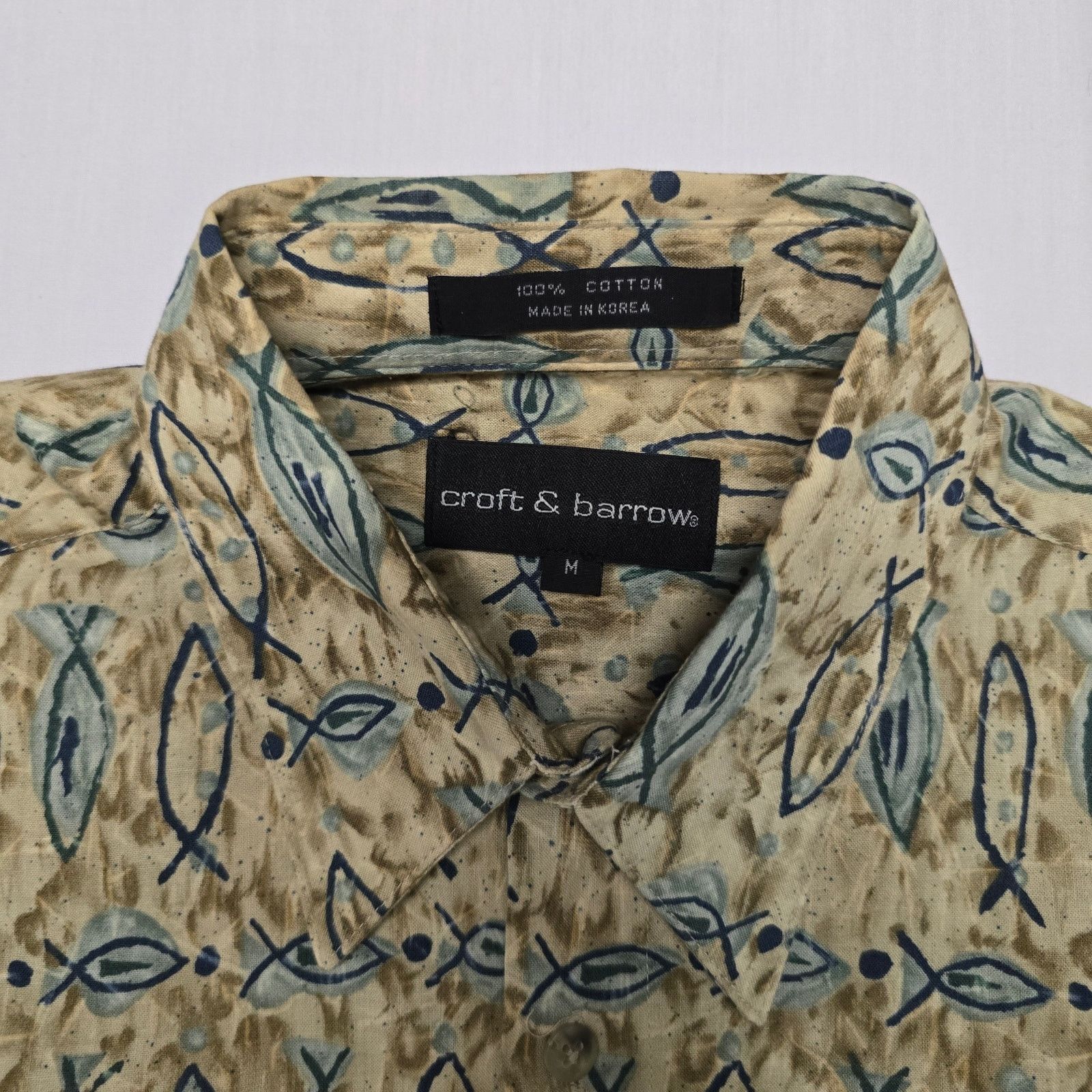 Croft & Barrow × Vintage Vintage Fish Button Up Shirt Mens Medium Croft & Barrow Size US M / EU 48-50 / 2 - 8 Thumbnail