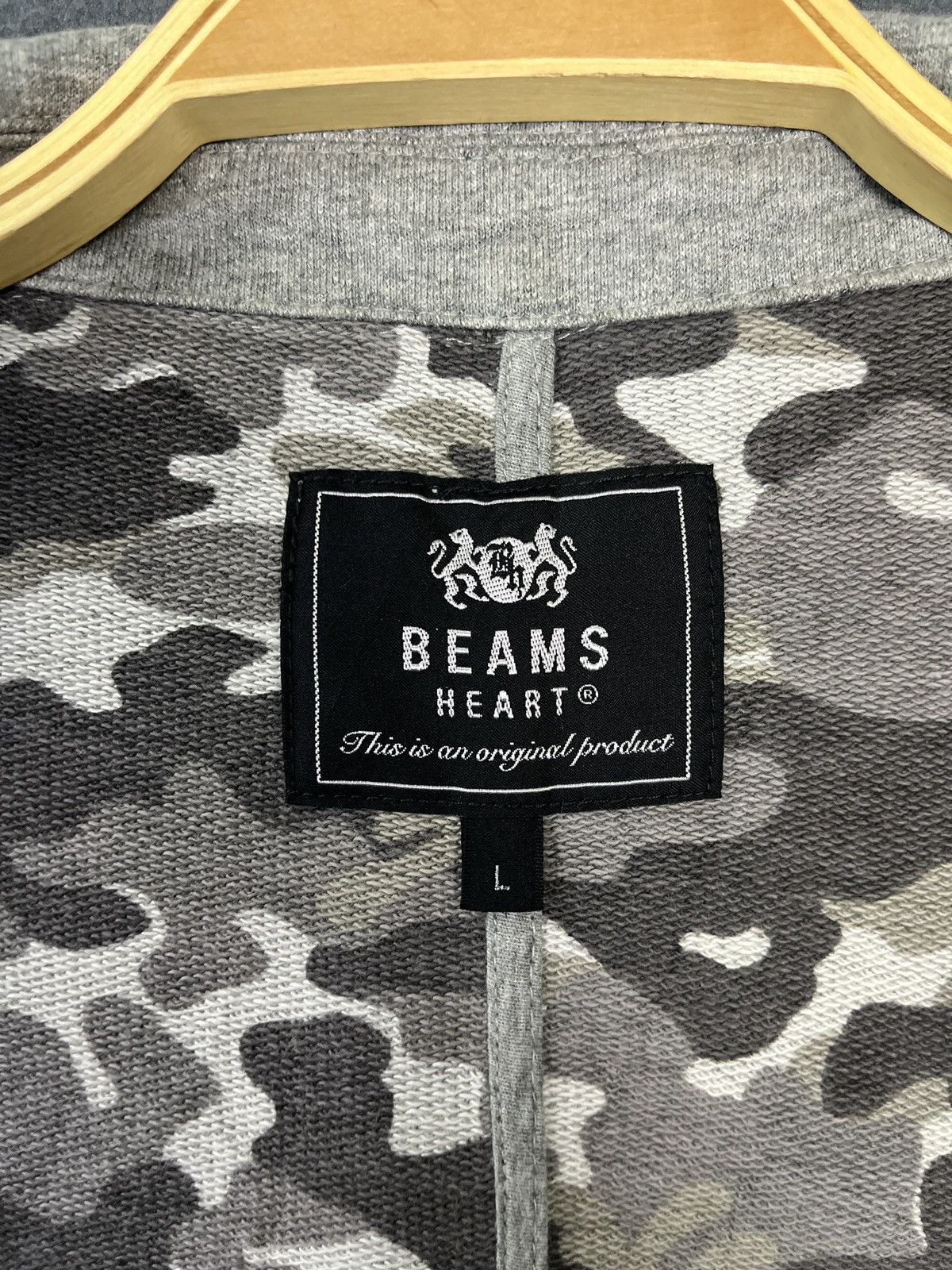 Beams Plus × Japanese Brand Beams Heart 3/4 Sleeves Cotton Sports Blazer Army Stripes Size M / US 6-8 / IT 42-44 - 6 Thumbnail
