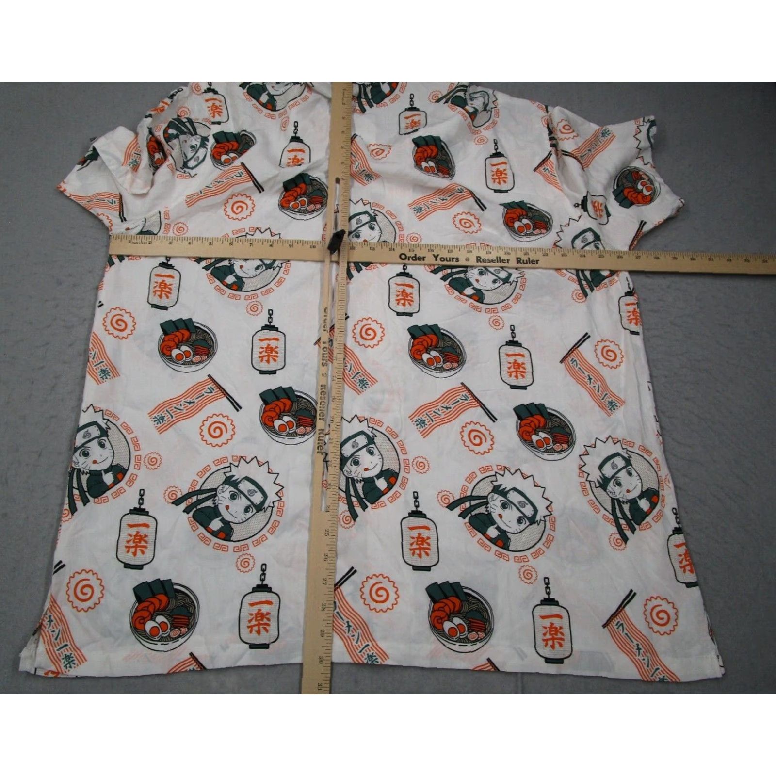 Vintage Naruto Shirt Adult 2XL White Button-Up Short Sleeve Hawaiian Geometric Logo Anime 2007 Mens Size US XXL / EU 58 / 5 - 6 Thumbnail