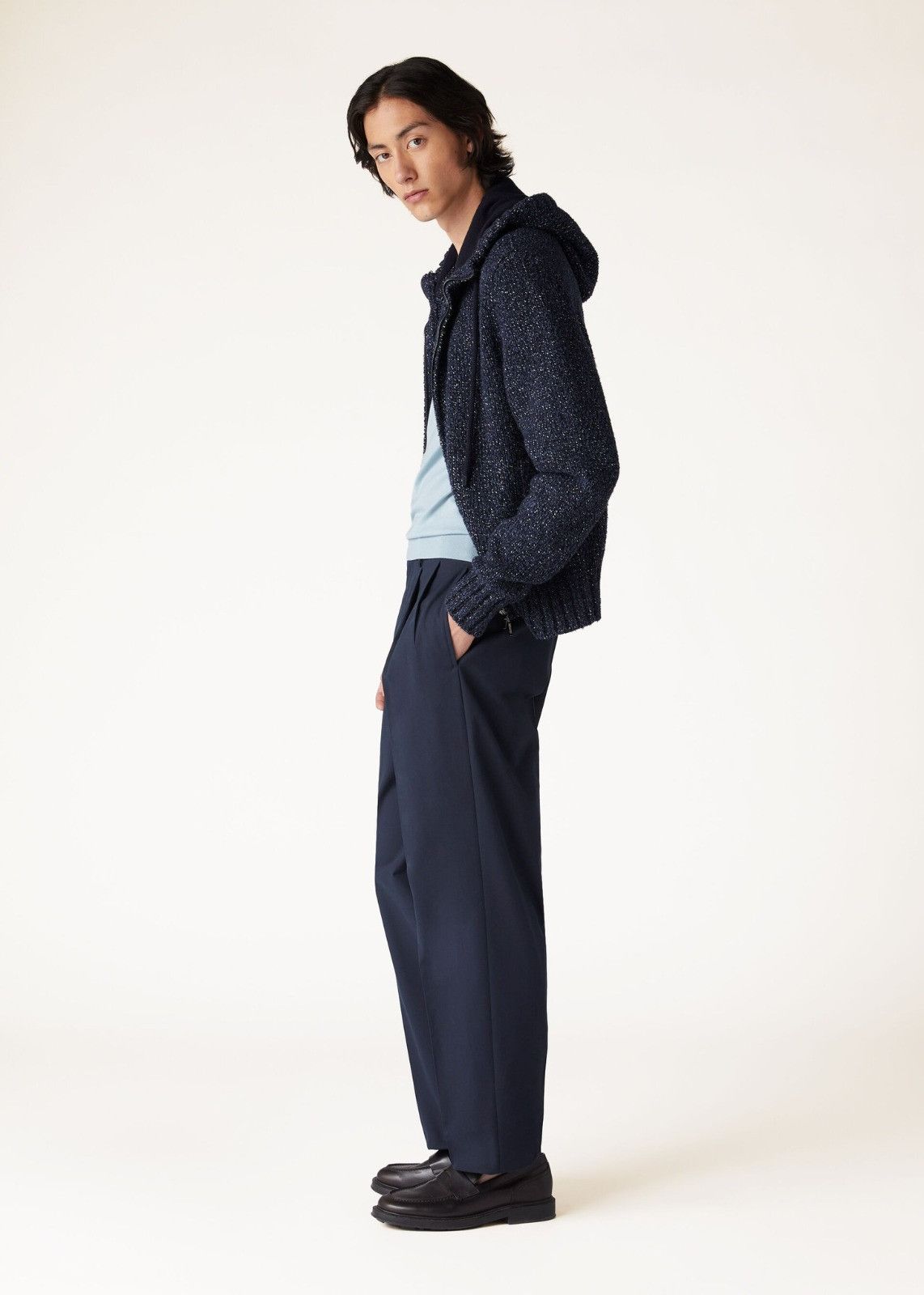 Loro Piana o1srvl11e0225 FAN7170 Hooded Bomber Jacket in Navy Blue Size US M / EU 48-50 / 2 - 5 Thumbnail