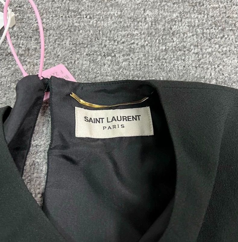 Yves Saint Laurent YSL Silk Mermaid Hem Black Dress- Size US S / EU 44-46 / 1 - 3 Thumbnail