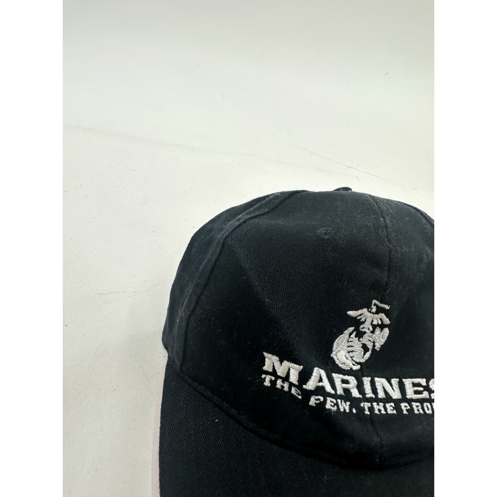 Vintage United States Marines Hat Black USMC Cap StrapBack Earned Never Given USA Made Size ONE SIZE - 2 Thumbnail