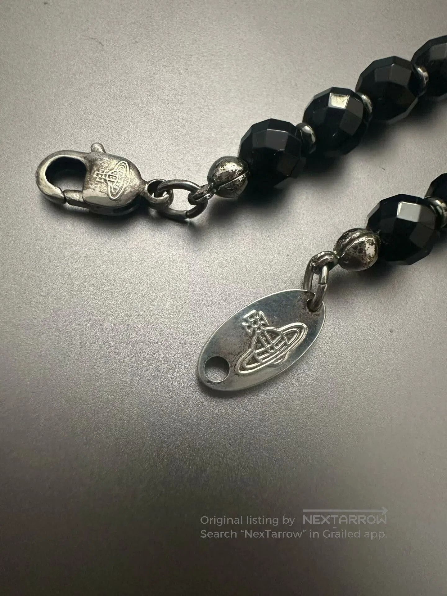 Vivienne Westwood vivienne westwood black onyx saturn necklace. Size ONE SIZE - 5 Thumbnail