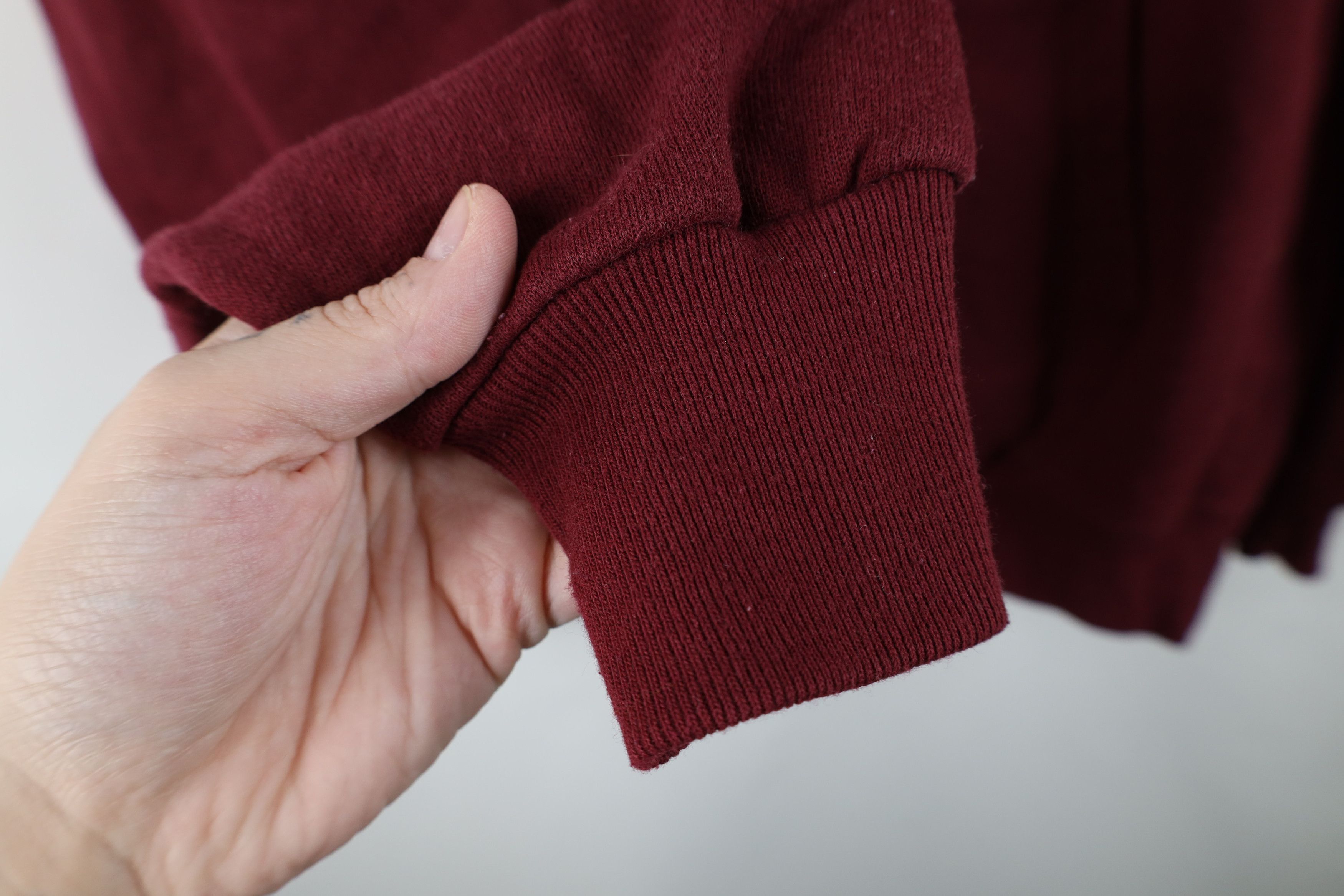 Champion Vintage 90s Champion Augustine Hoodie Sweatshirt Burgundy Size US XL / EU 56 / 4 - 12 Thumbnail