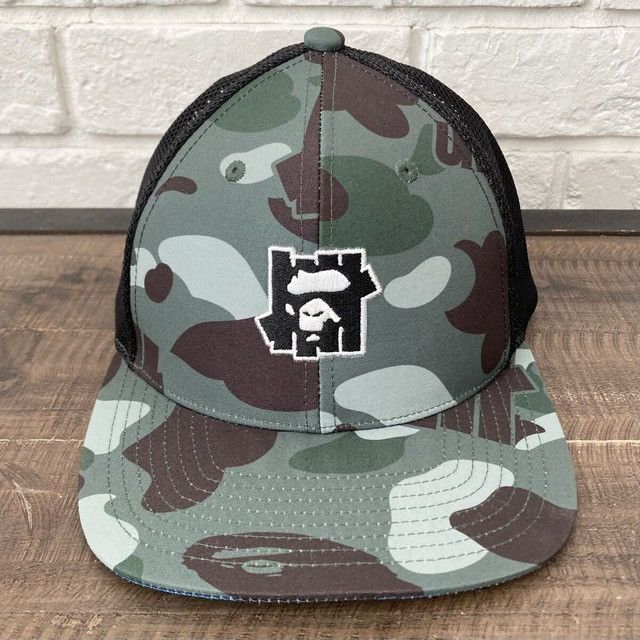 Bape × Undefeated Undefeated × BAPE CAMO trucker hat cap a bathing ape Size ONE SIZE - 1 Thumbnail
