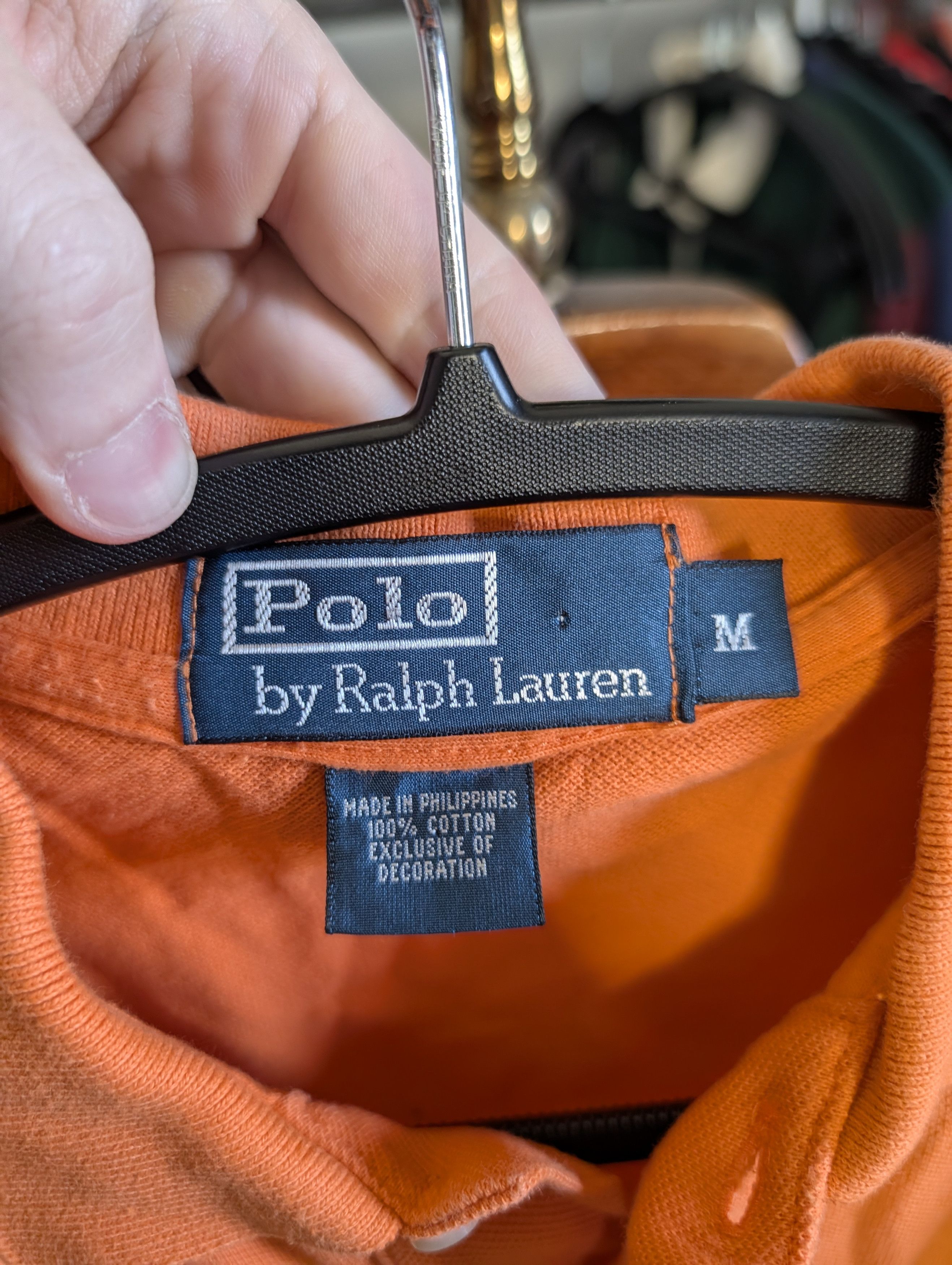 Polo Ralph Lauren Vintage orange logo embroidered S/S polo shirt M Size US M / EU 48-50 / 2 - 9 Thumbnail